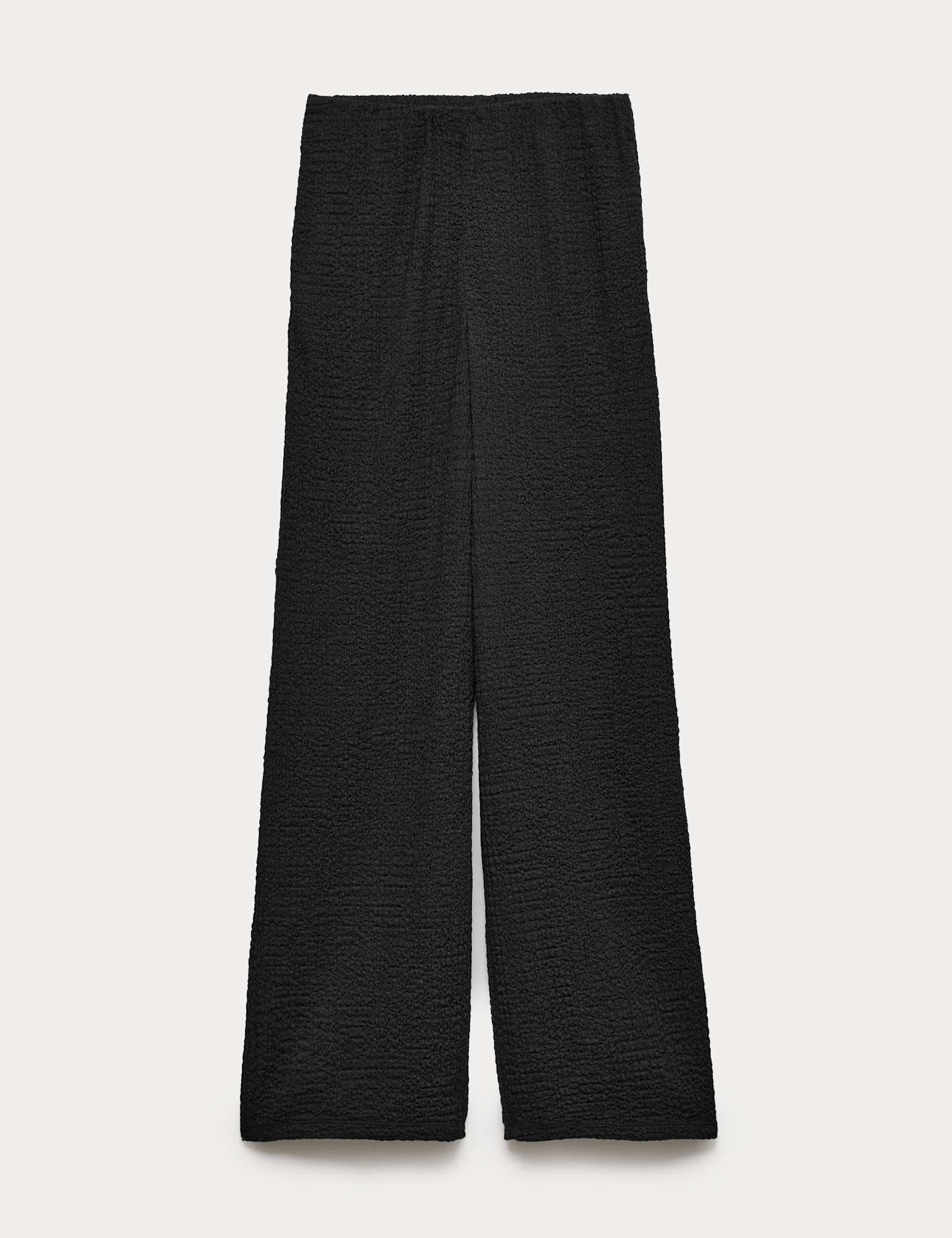 Textured Pull On Wide Leg Trousers - image 3