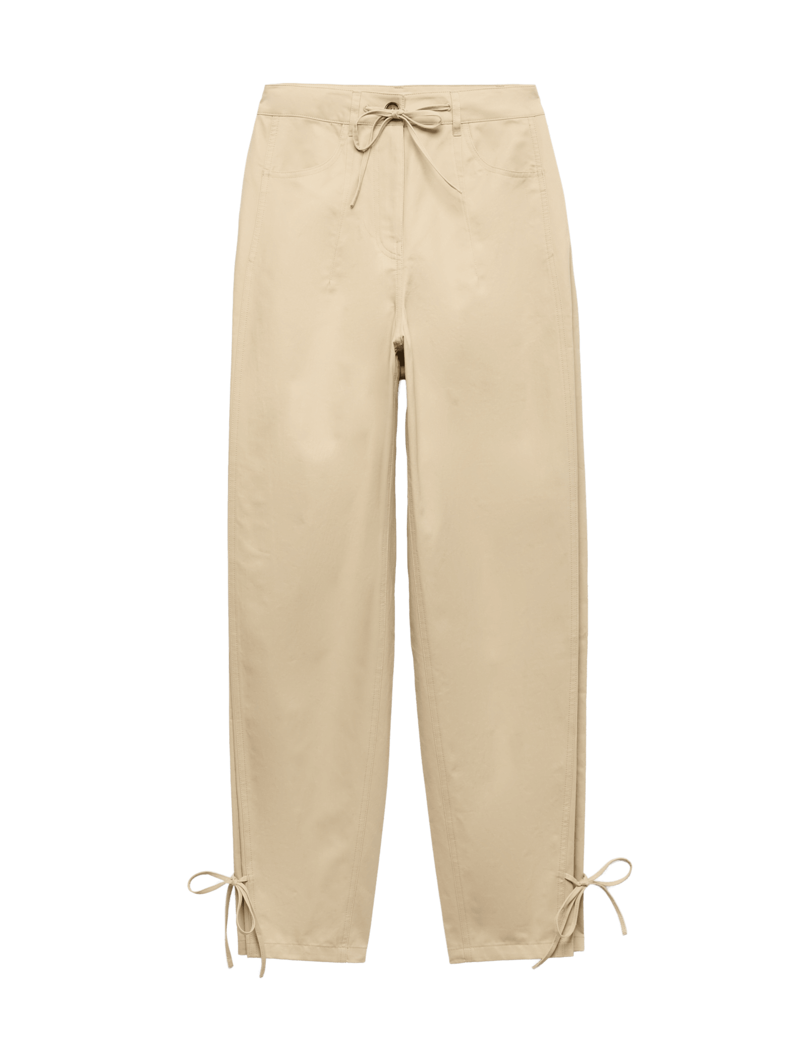 Cotton Rich Tie Hem Barrel Leg Trousers - image 3