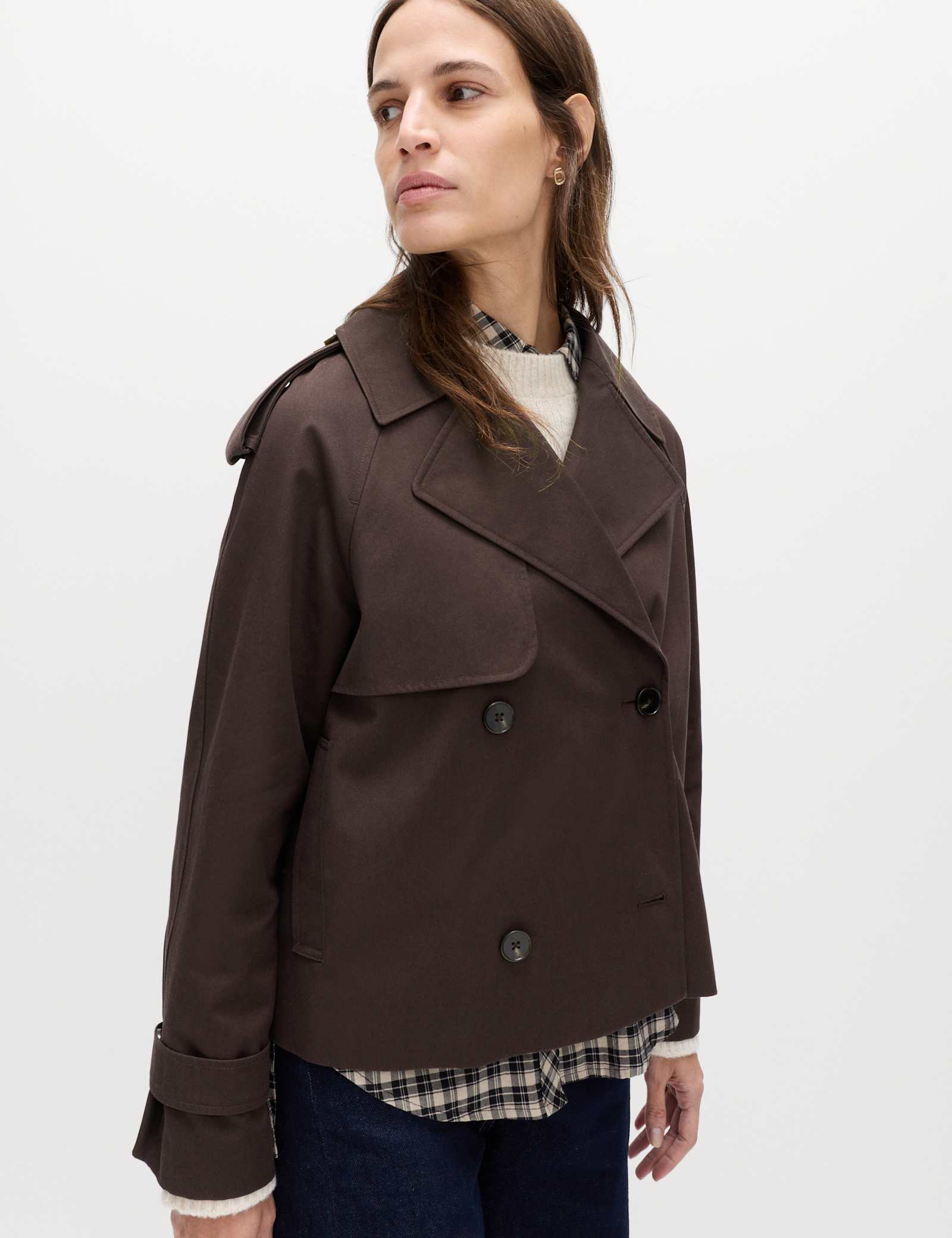 Pure Cotton Short Trench Coat - image 5