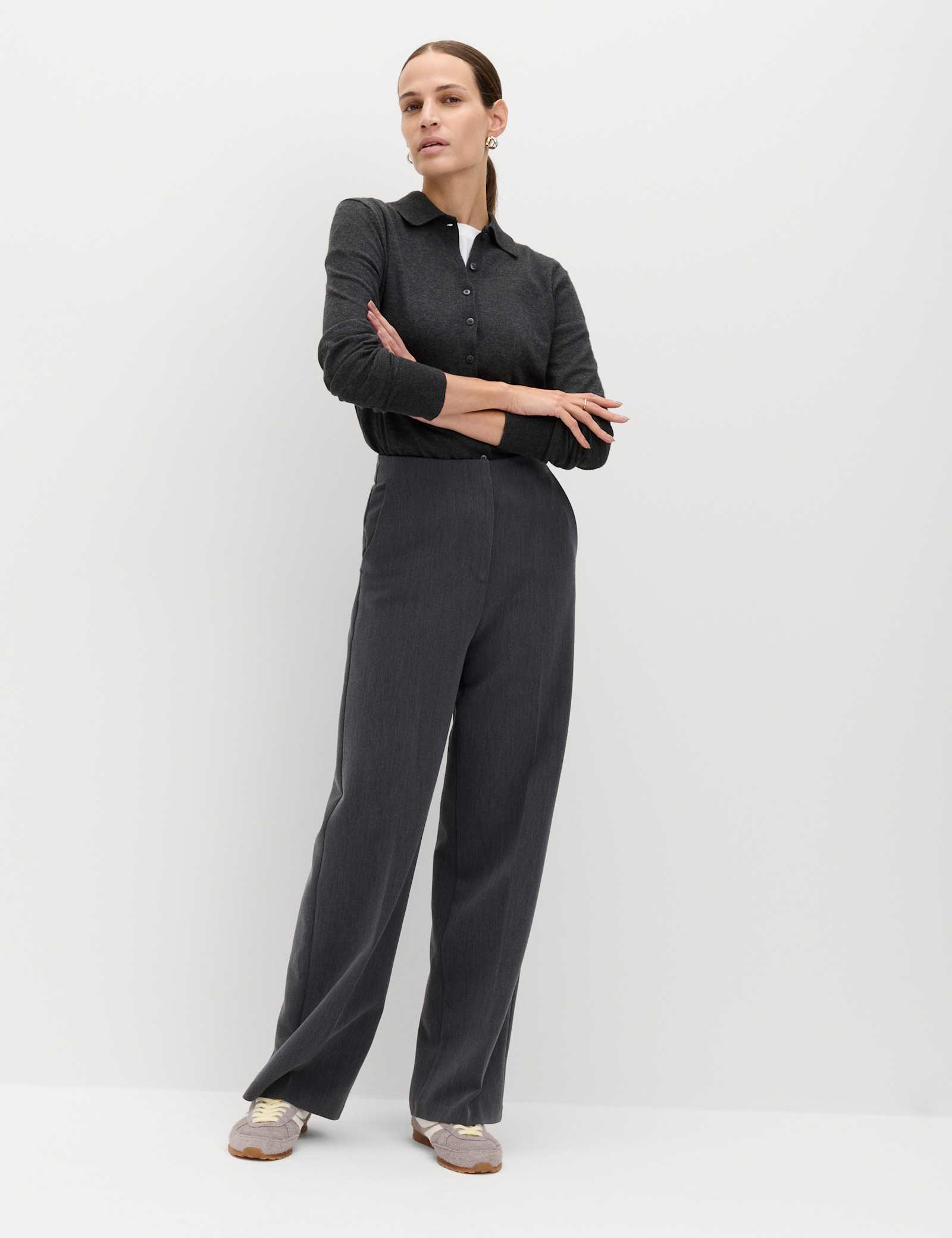 Tailored Relaxed Straight Leg Trousers - image 4