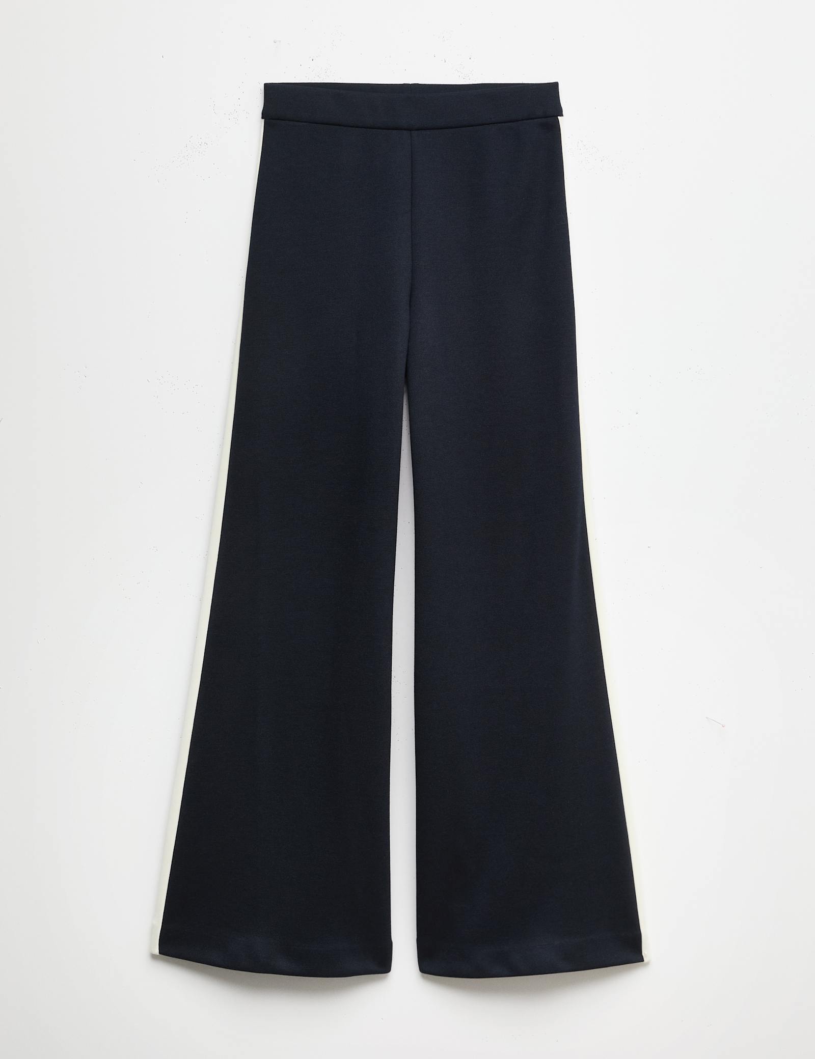 Pique Side Stripe Wide Leg Trousers - image 2