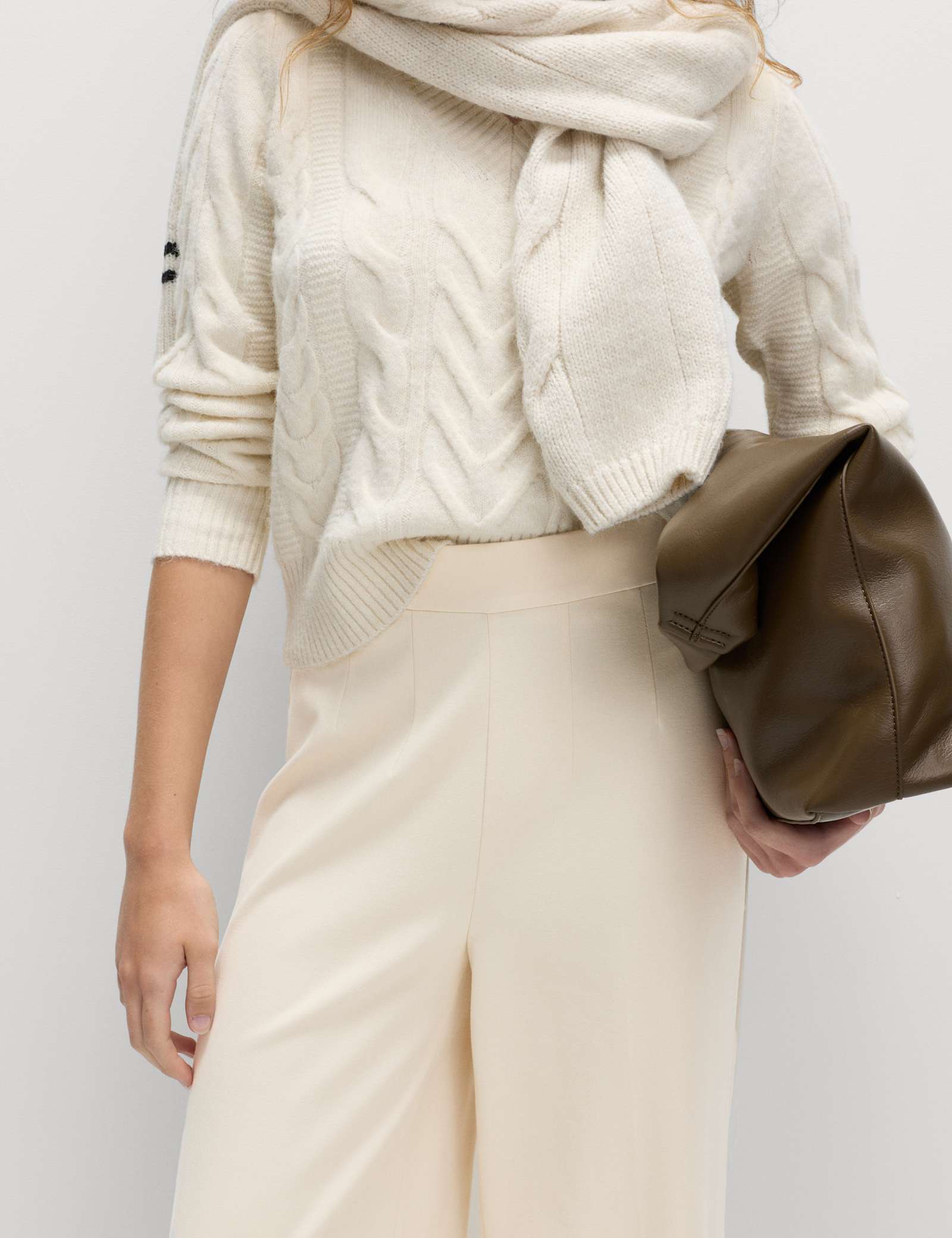 Jersey Wide Leg Trousers with Stretch - image 5