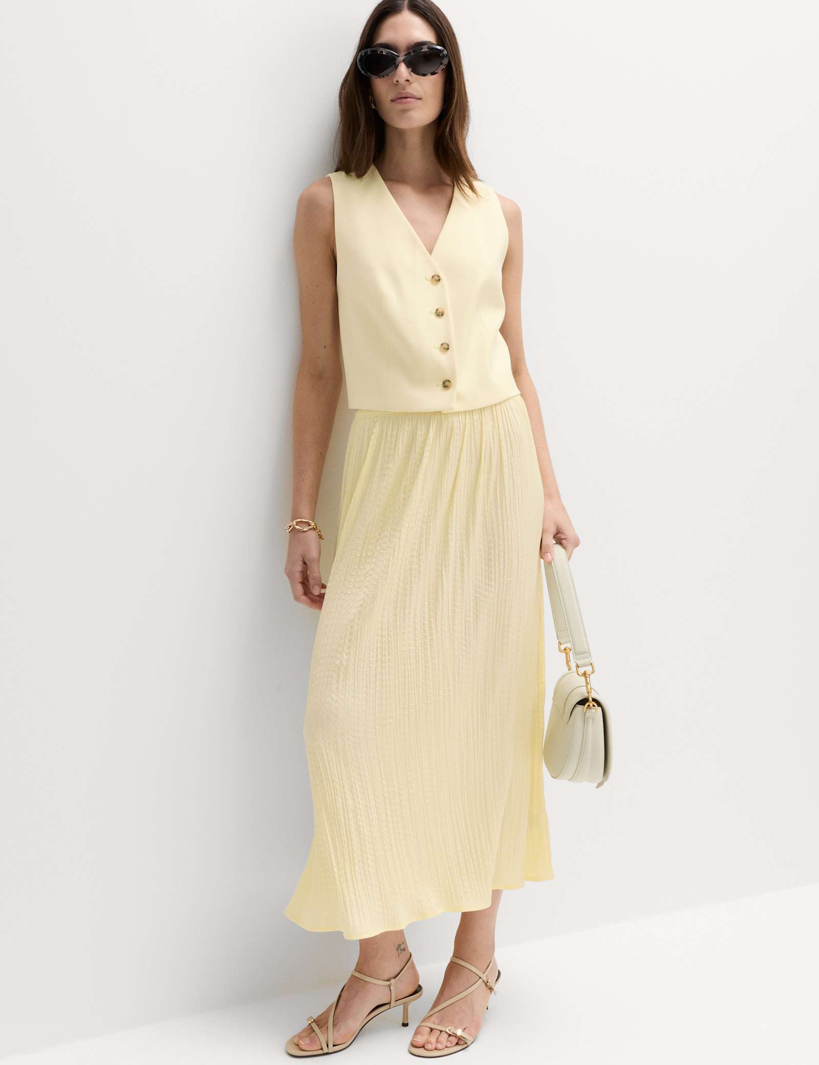 Textured Pleated Midaxi Skirt - image 2