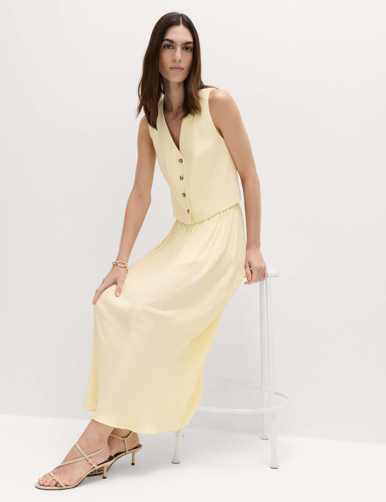 Textured Pleated Midaxi Skirt - image 4