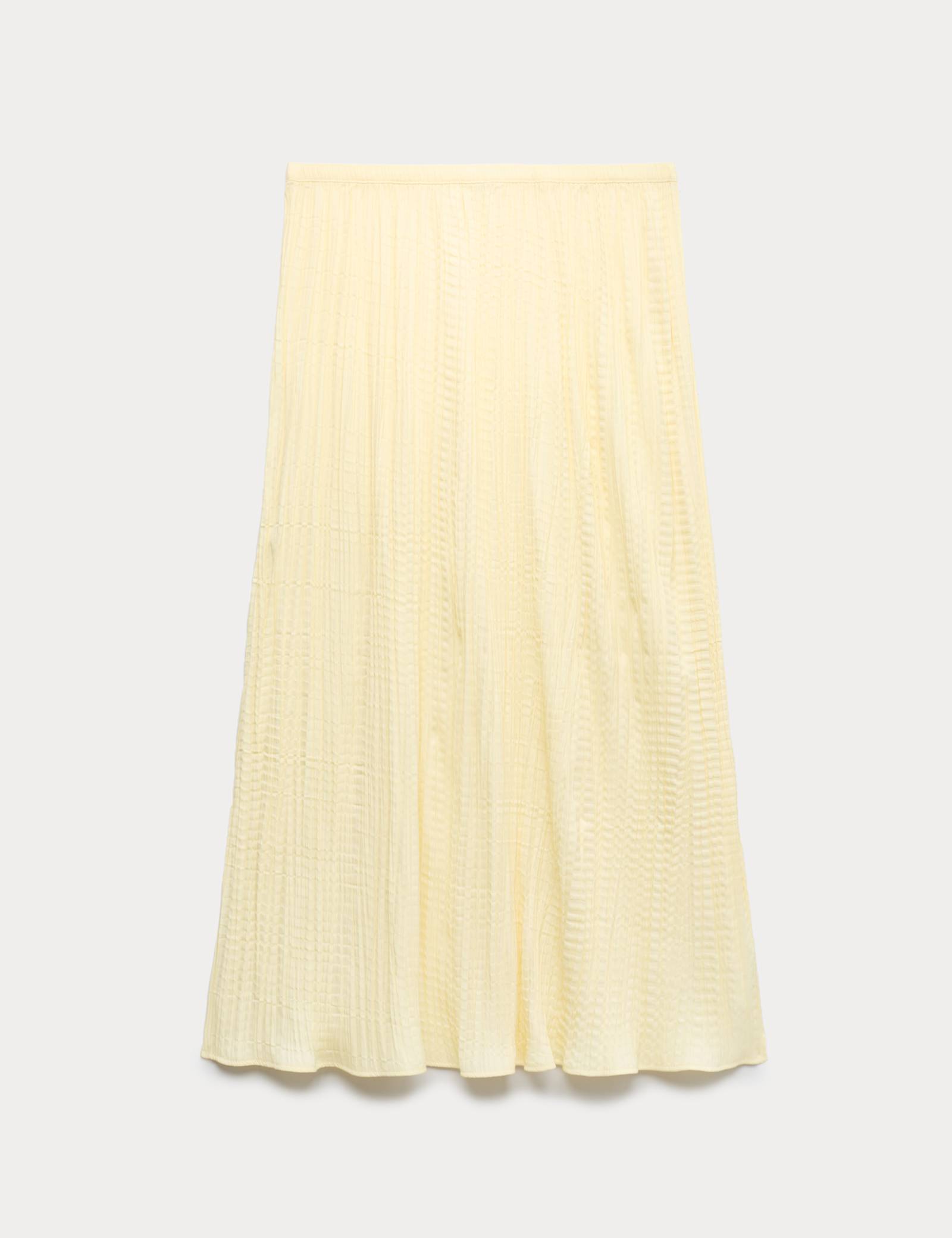Textured Pleated Midaxi Skirt - image 1