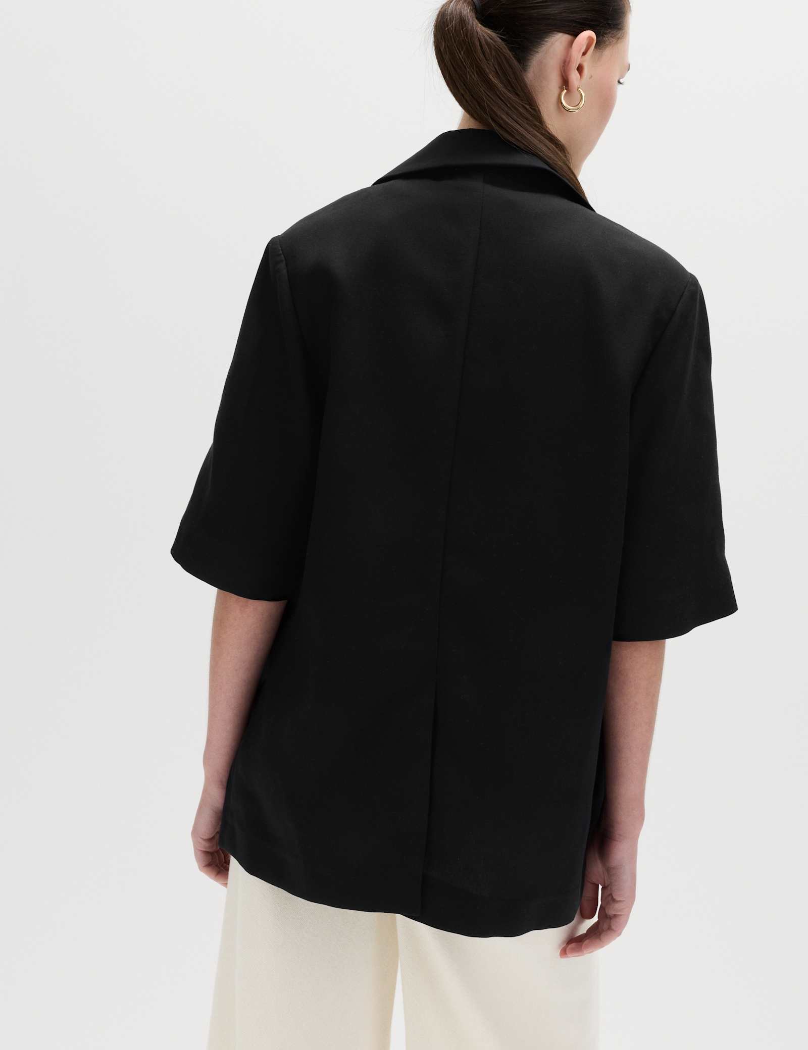 Lyocell Rich Short Sleeve Jacket with Linen - image 4