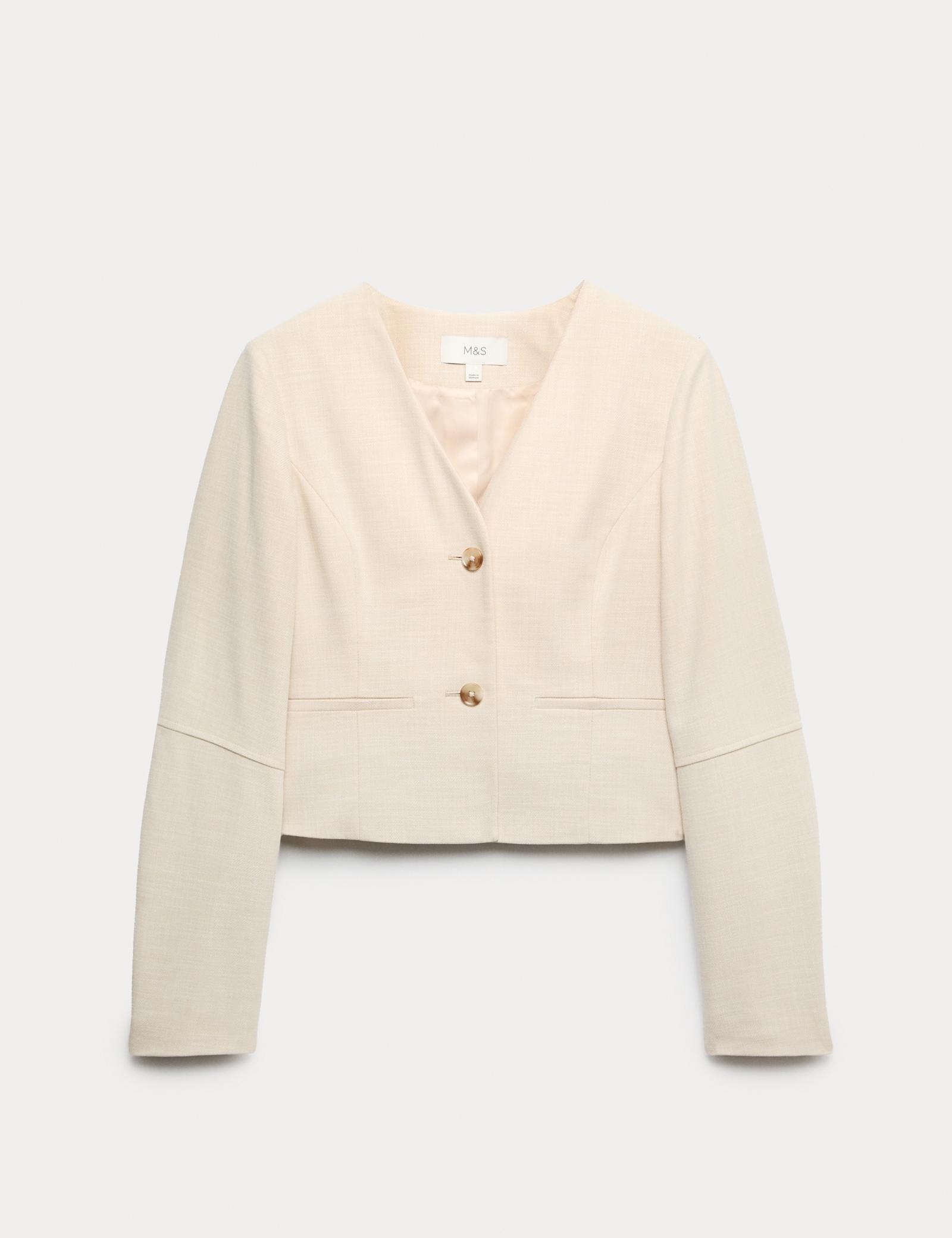 V-Neck Button Through Short Jacket - image 1
