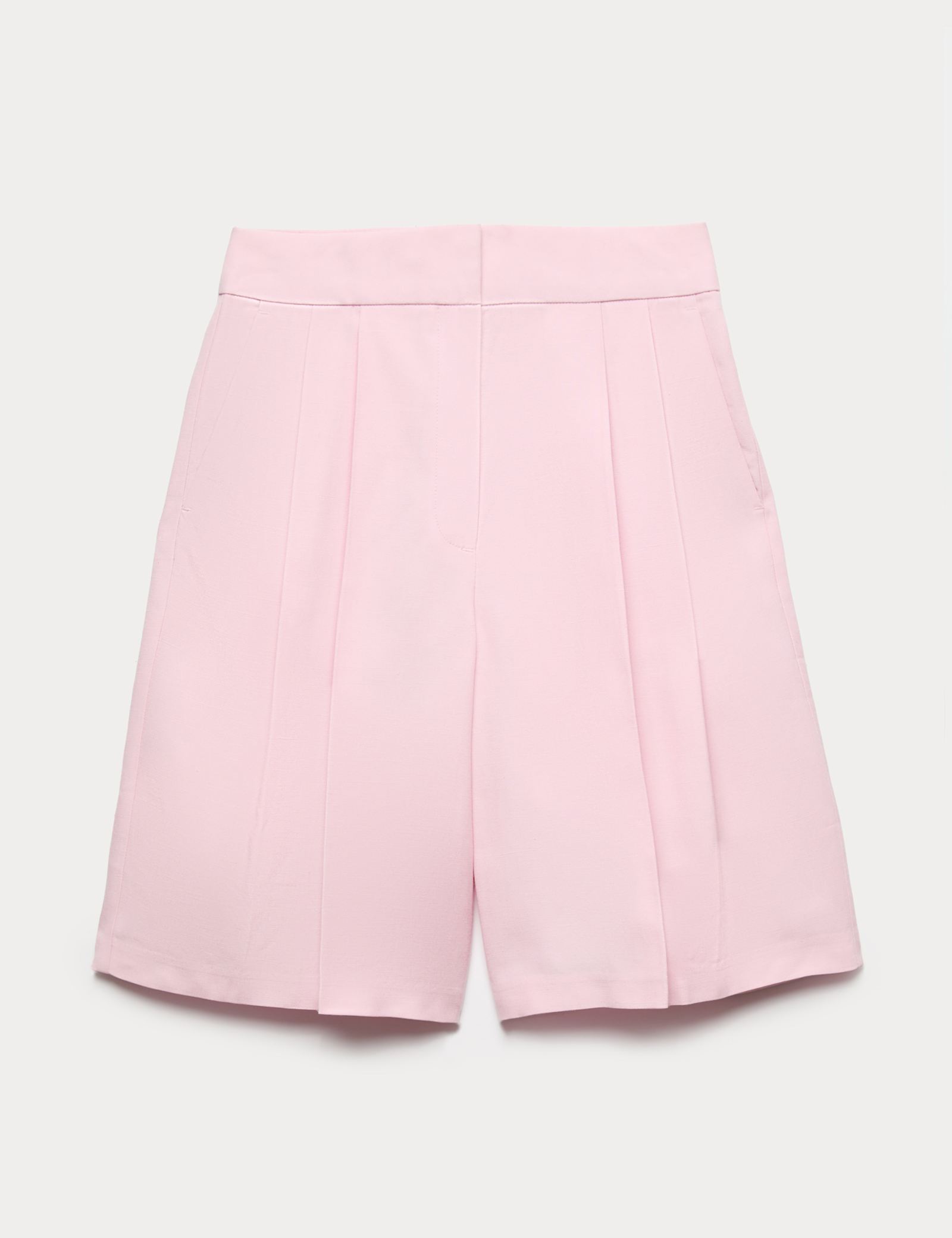 Lyocell Rich Pleat Front Bermuda Shorts - image 1