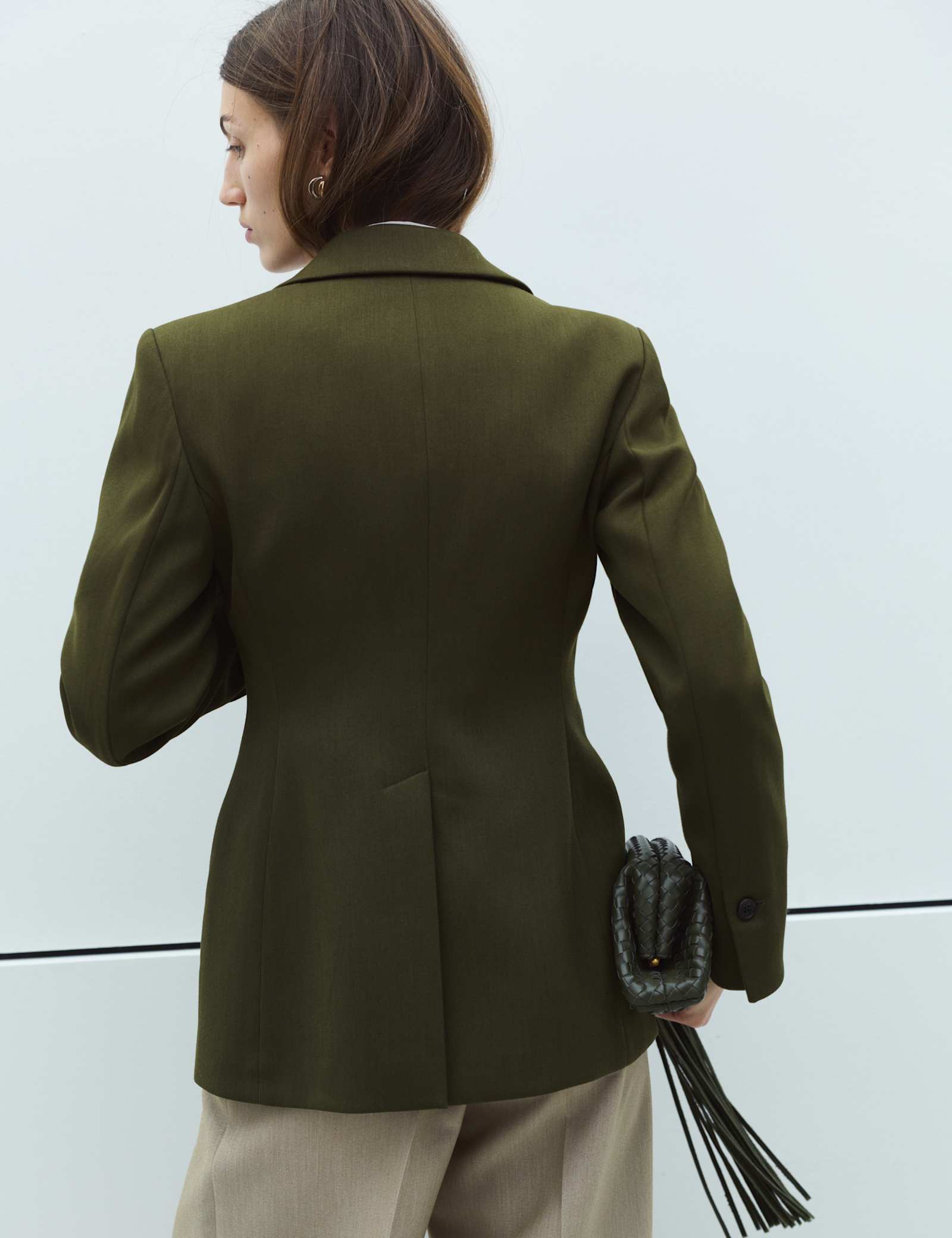 Waisted Asymmetric Longline Blazer - image 5