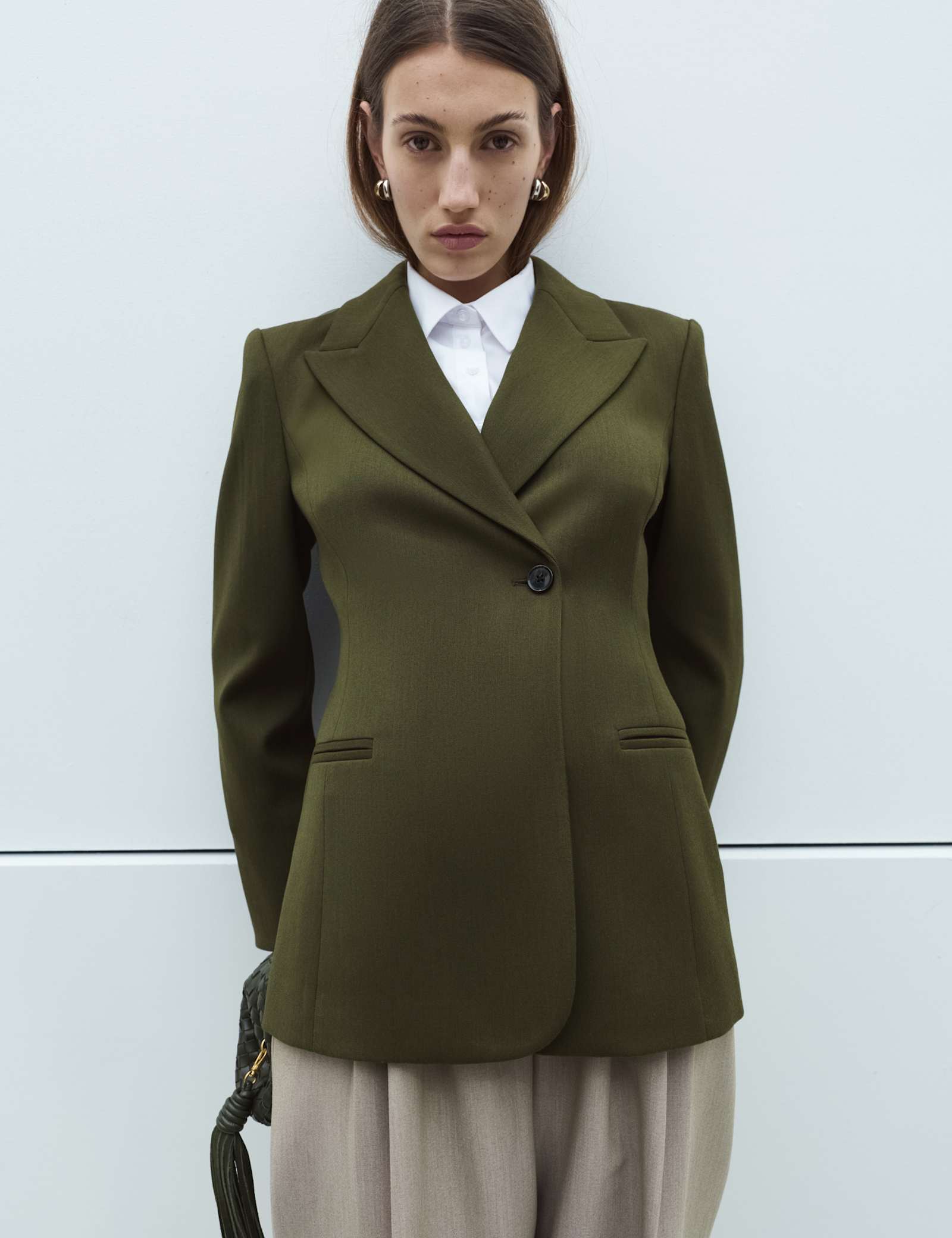 Waisted Asymmetric Longline Blazer - image 4