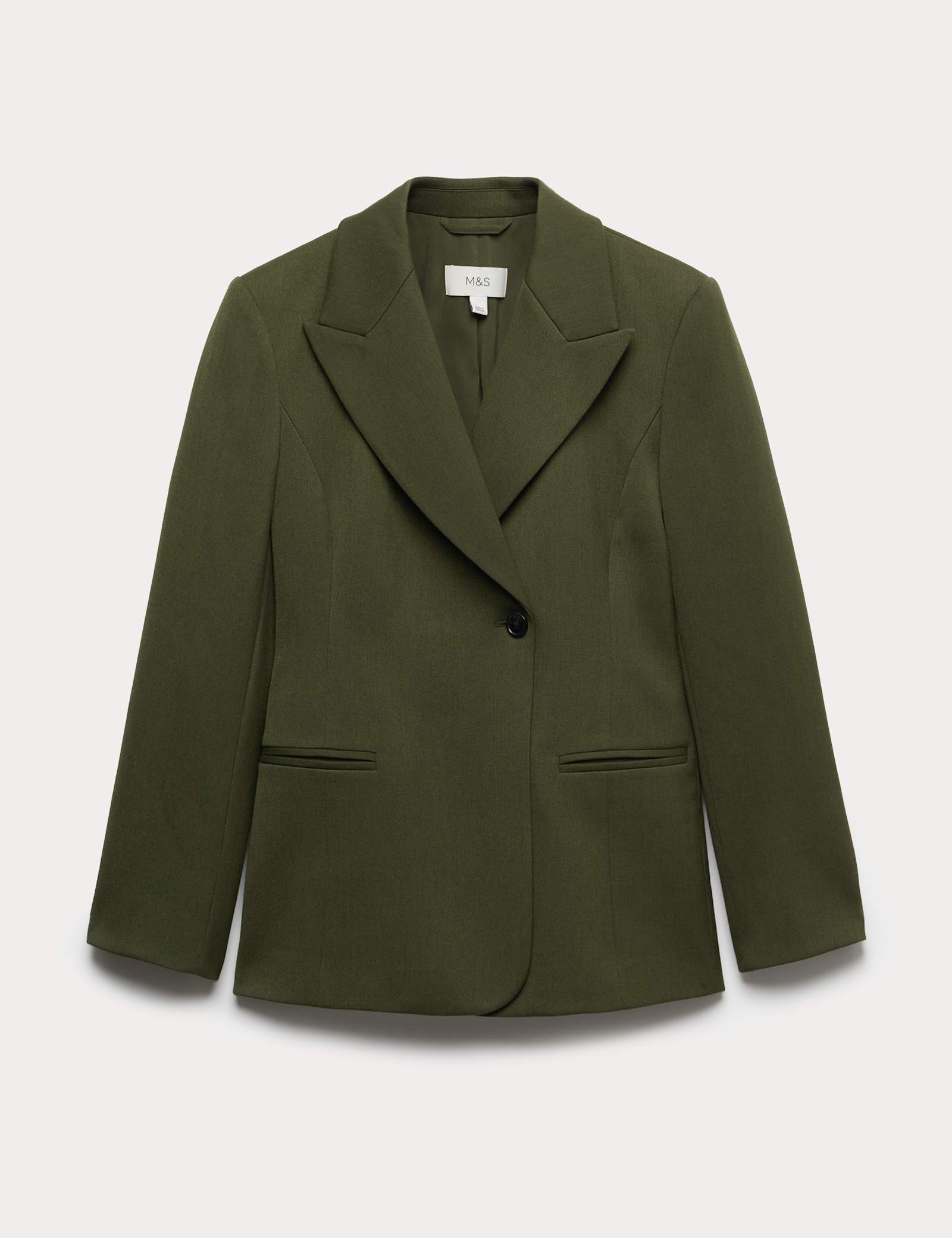 Waisted Asymmetric Longline Blazer - image 1