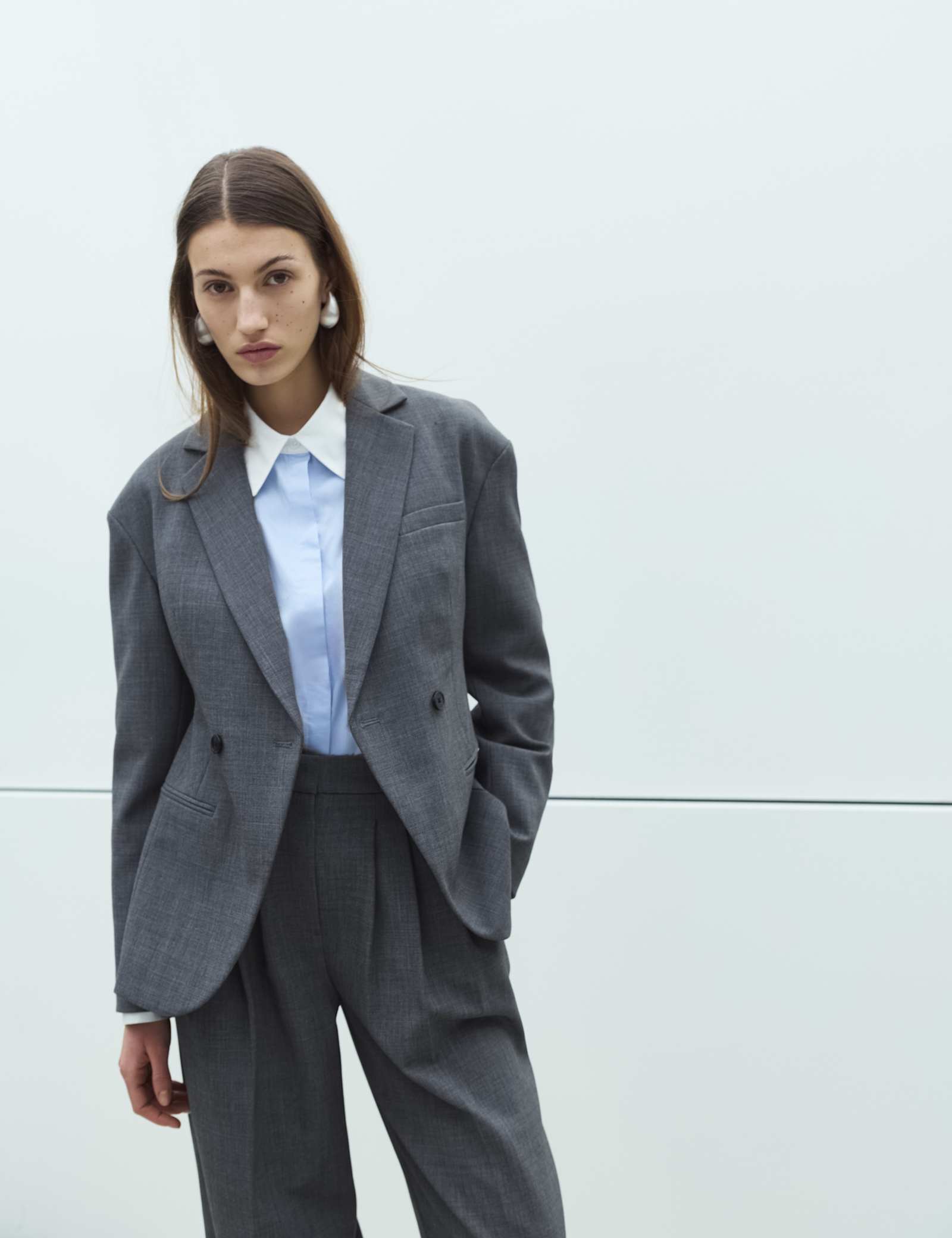Waisted Double Breasted Longline Blazer - image 4