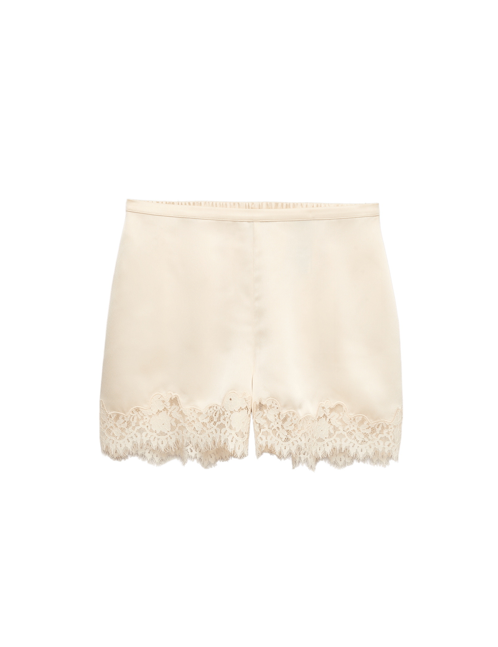 Satin Lace Trim Shorts - image 5