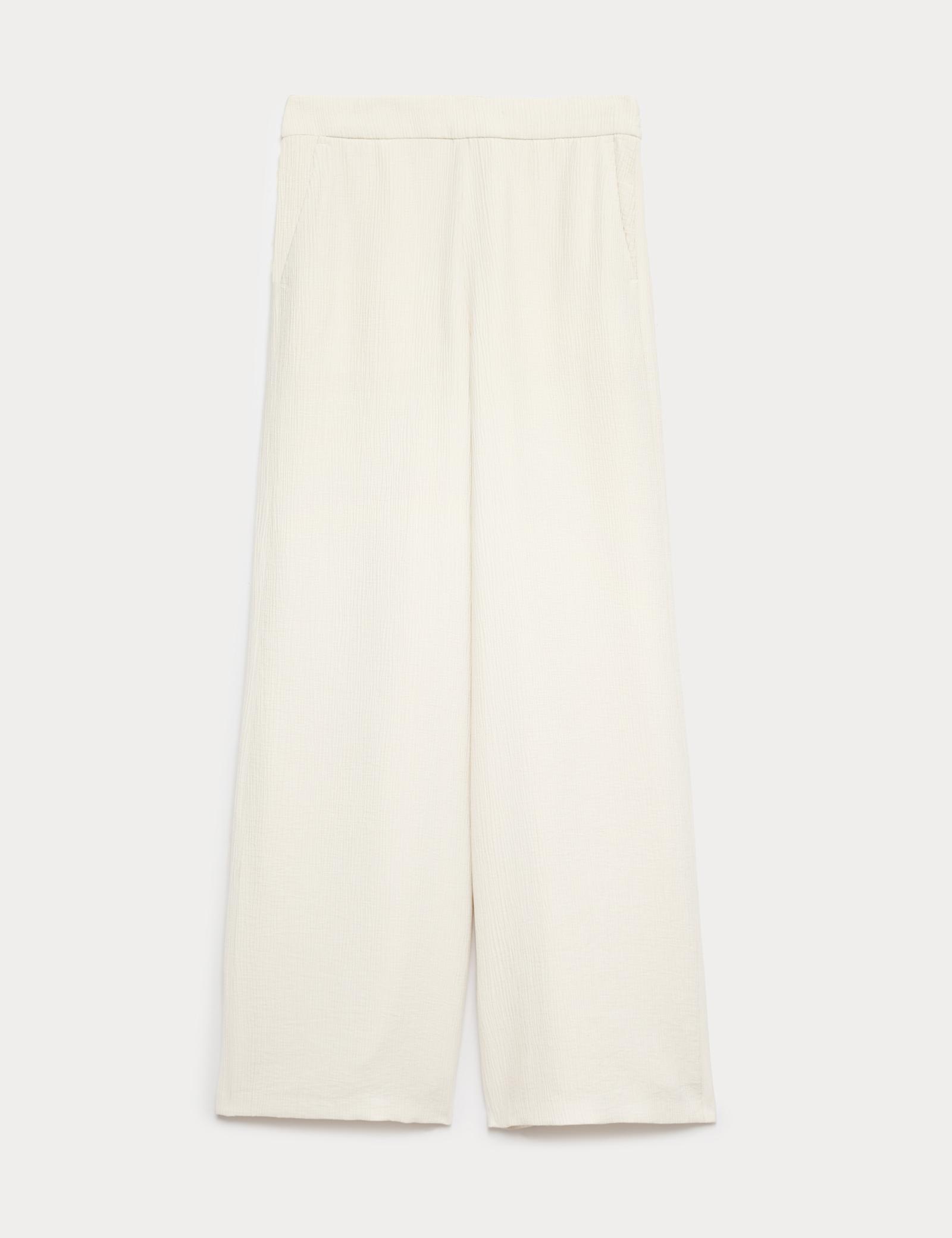Textured Straight Leg Trousers - image 1