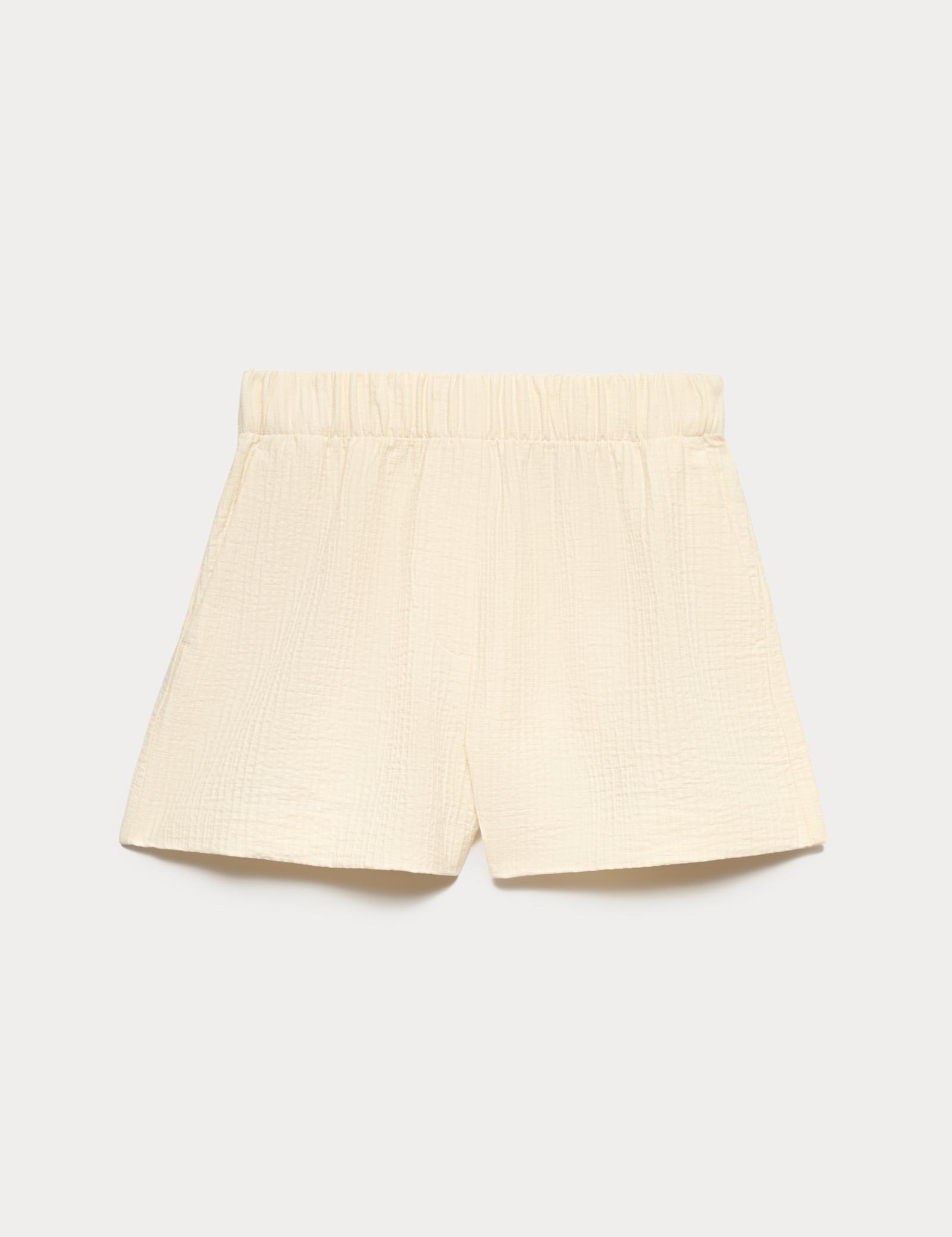Cotton Blend High Waisted Shorts - image 1