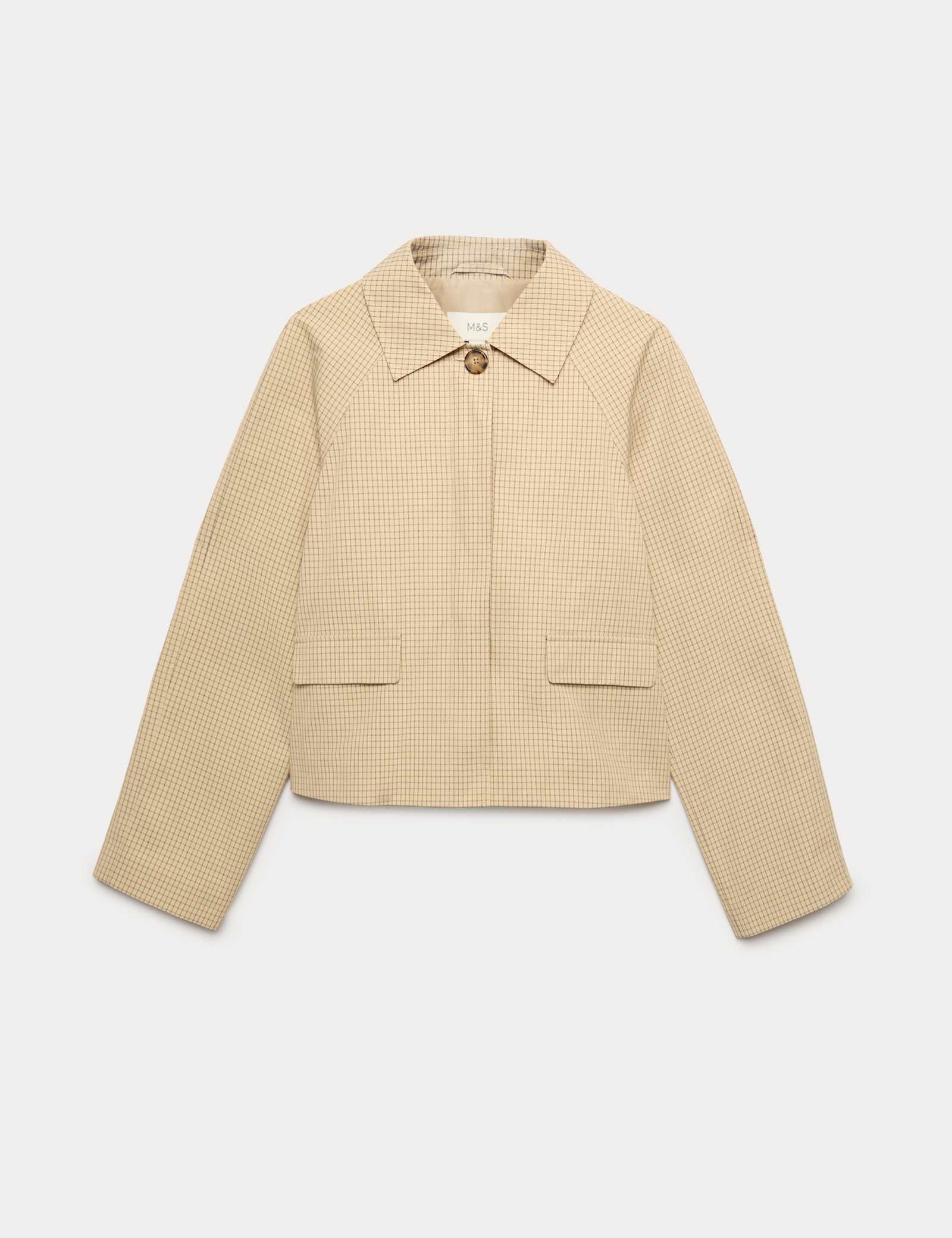 Gingham Button Through Short Jacket - image 1