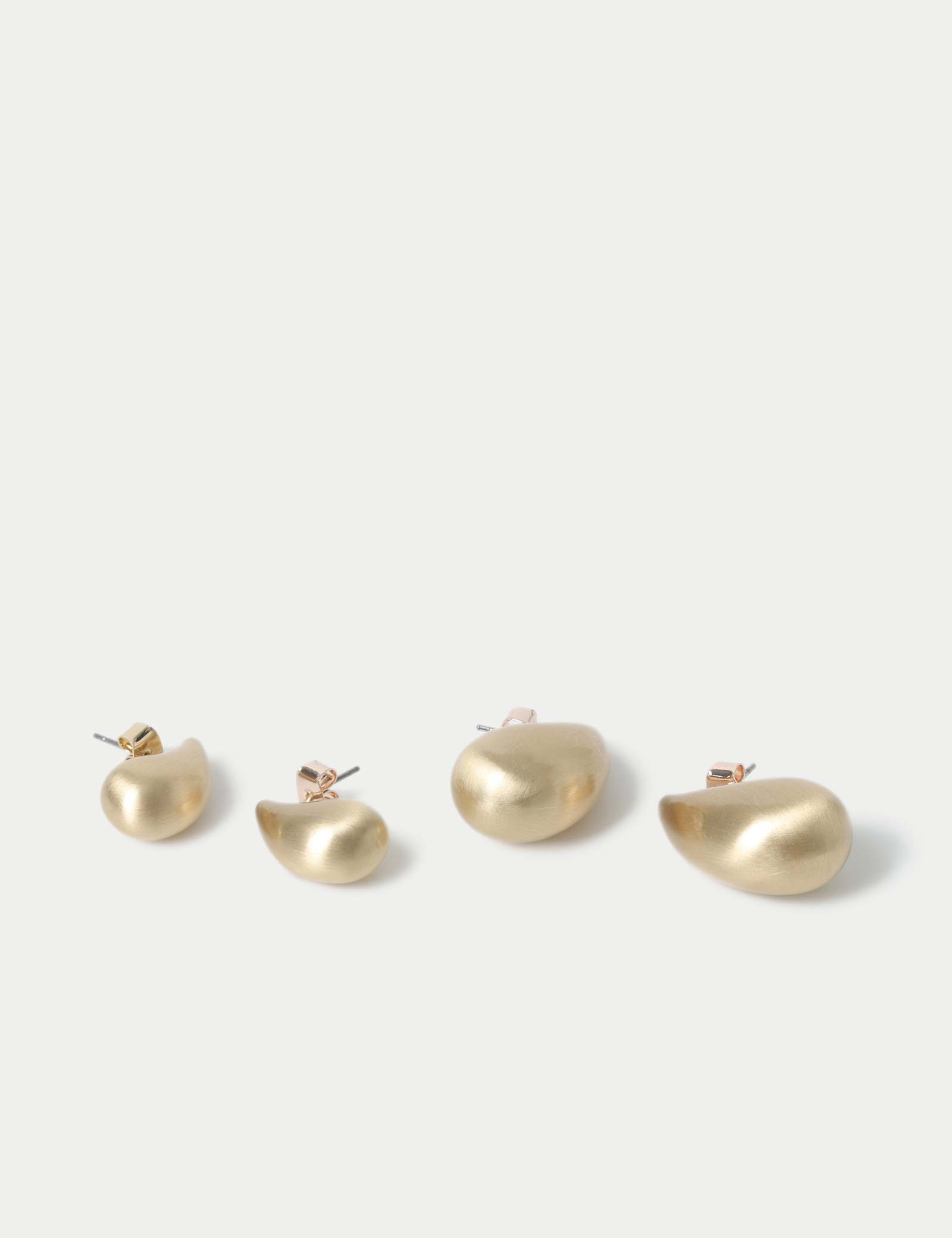 2pk Brushed Tear Drop Earrings - image 5