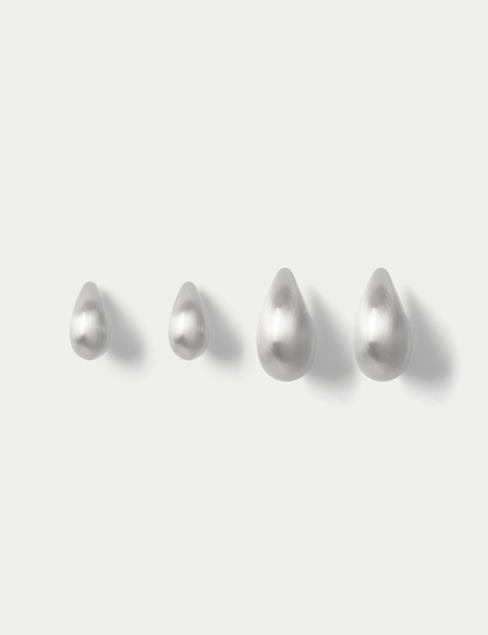 2pk Brushed Tear Drop Earrings - image 1