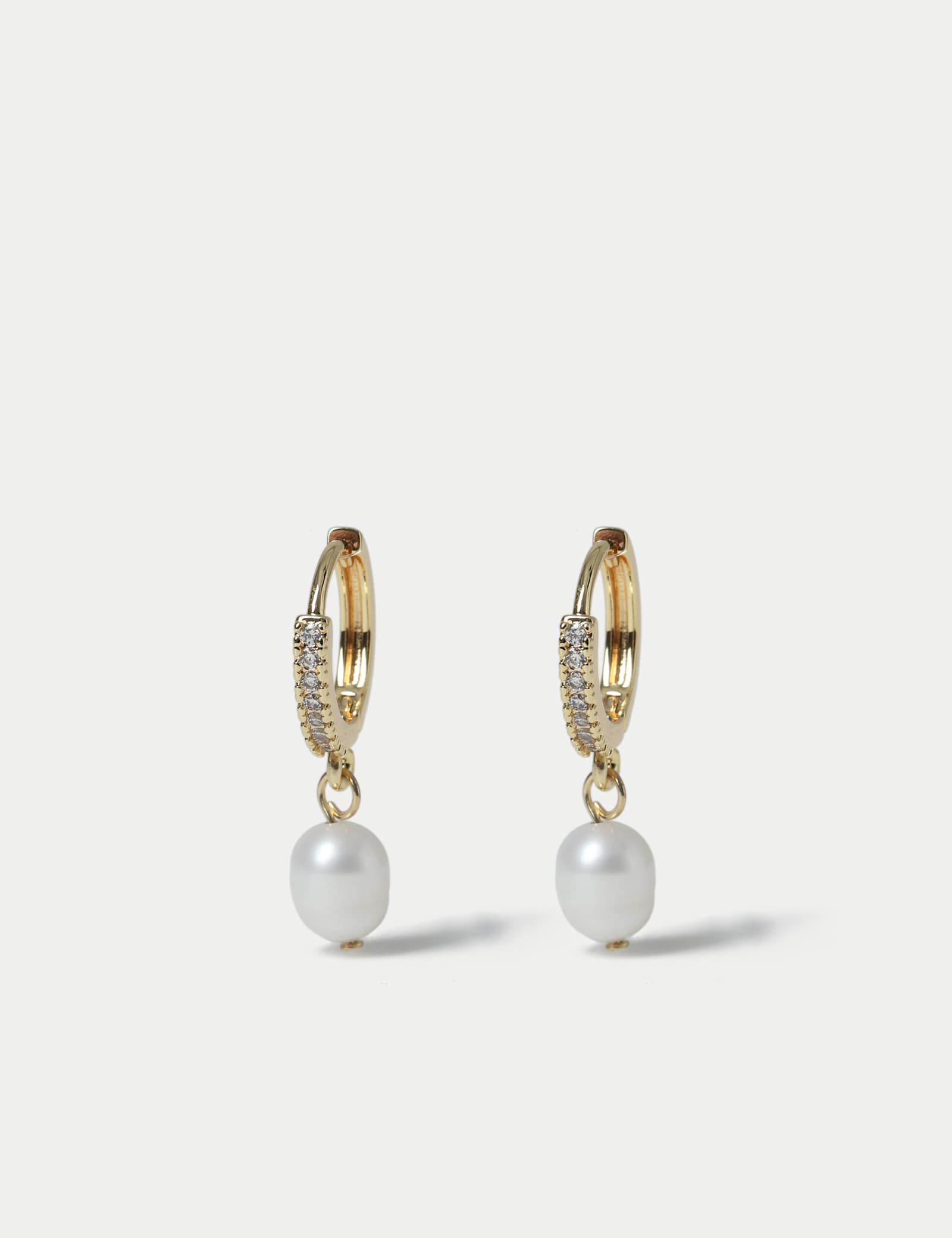 14ct Gold Plated Fresh Water Pearl Drop Earrings - image 1
