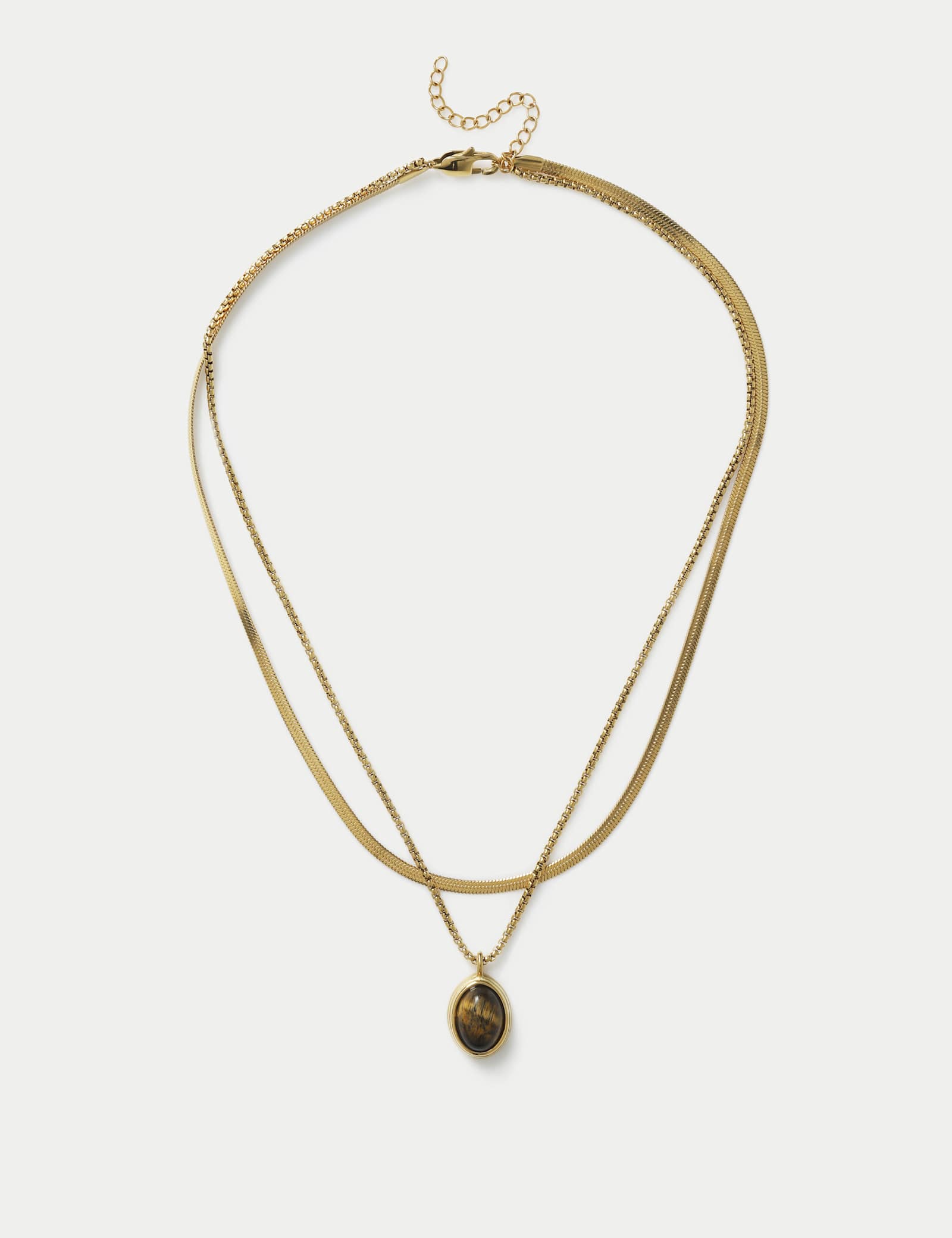 Natural Stone Layering Necklace - image 1