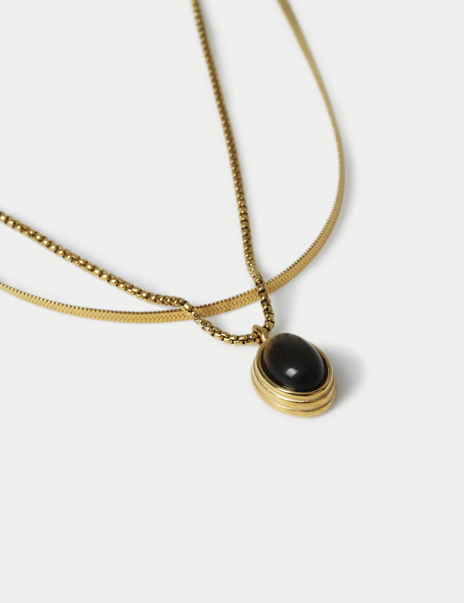 Natural Stone Layering Necklace - image 2