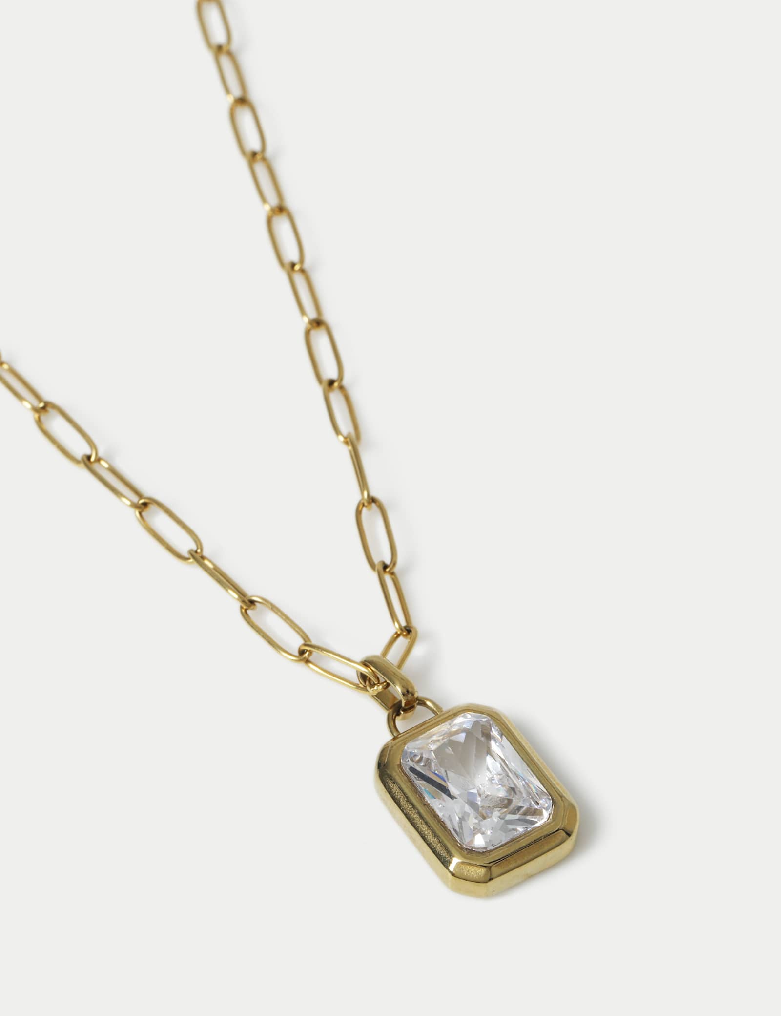 Cubic Zirconia Pendant Necklace - image 2