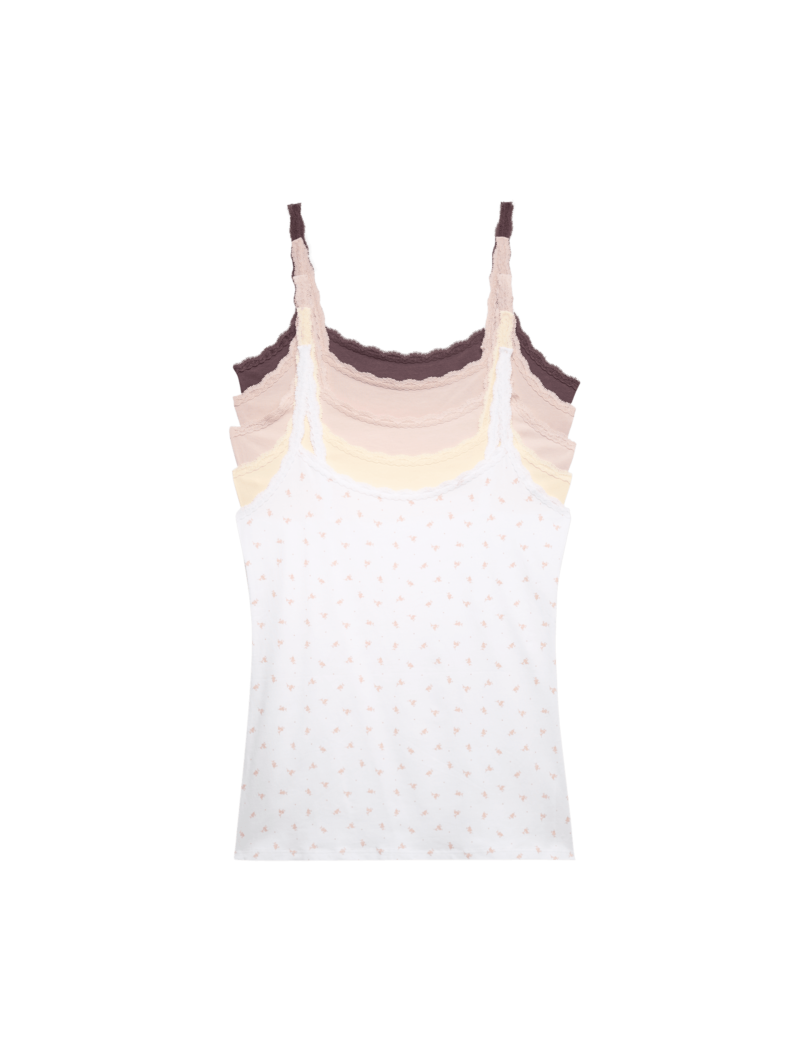 5 Pack Cotton Rich Lace Trim Vests - image 3