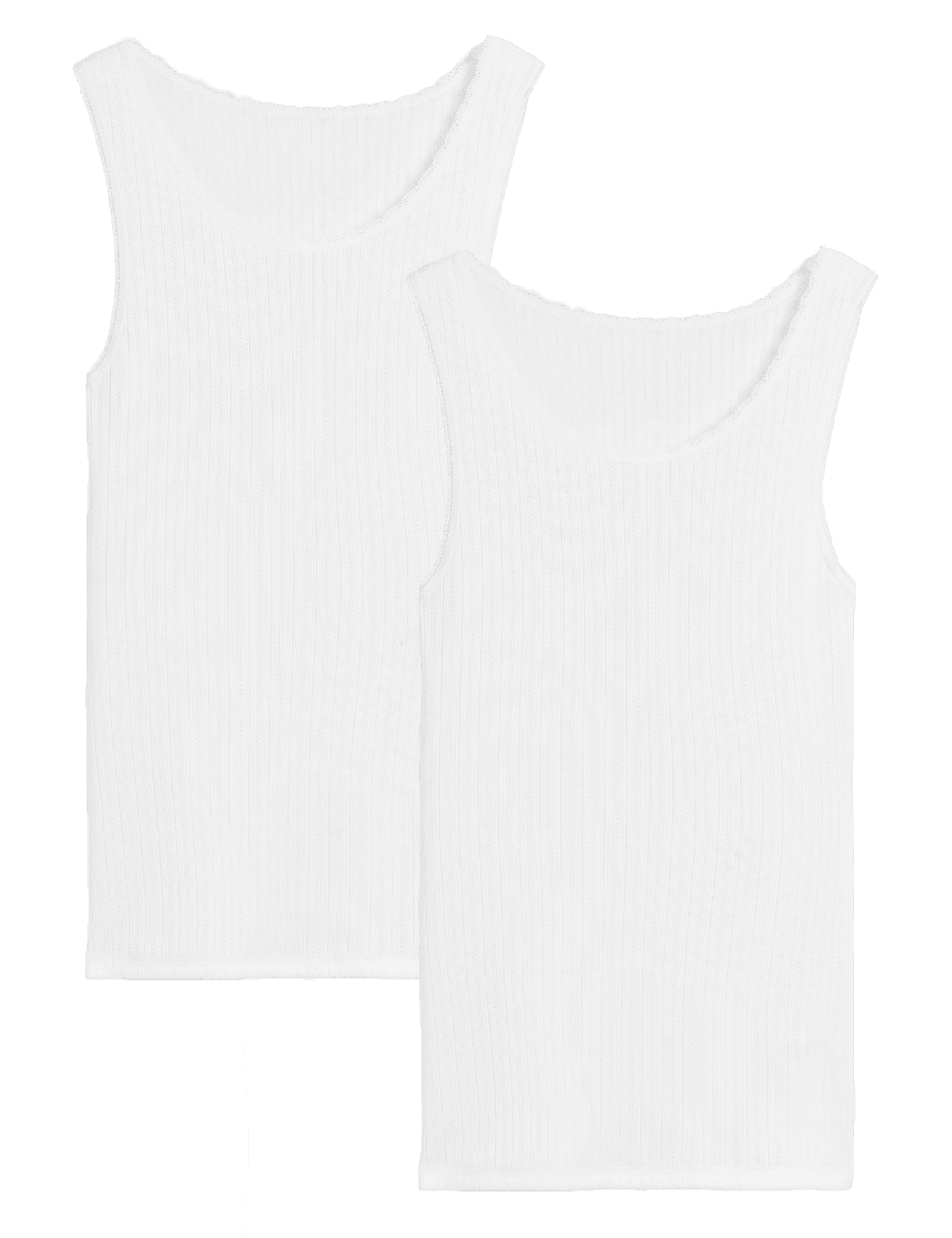 2pk Medium Warmth Thermal Pointelle Vests - image 5