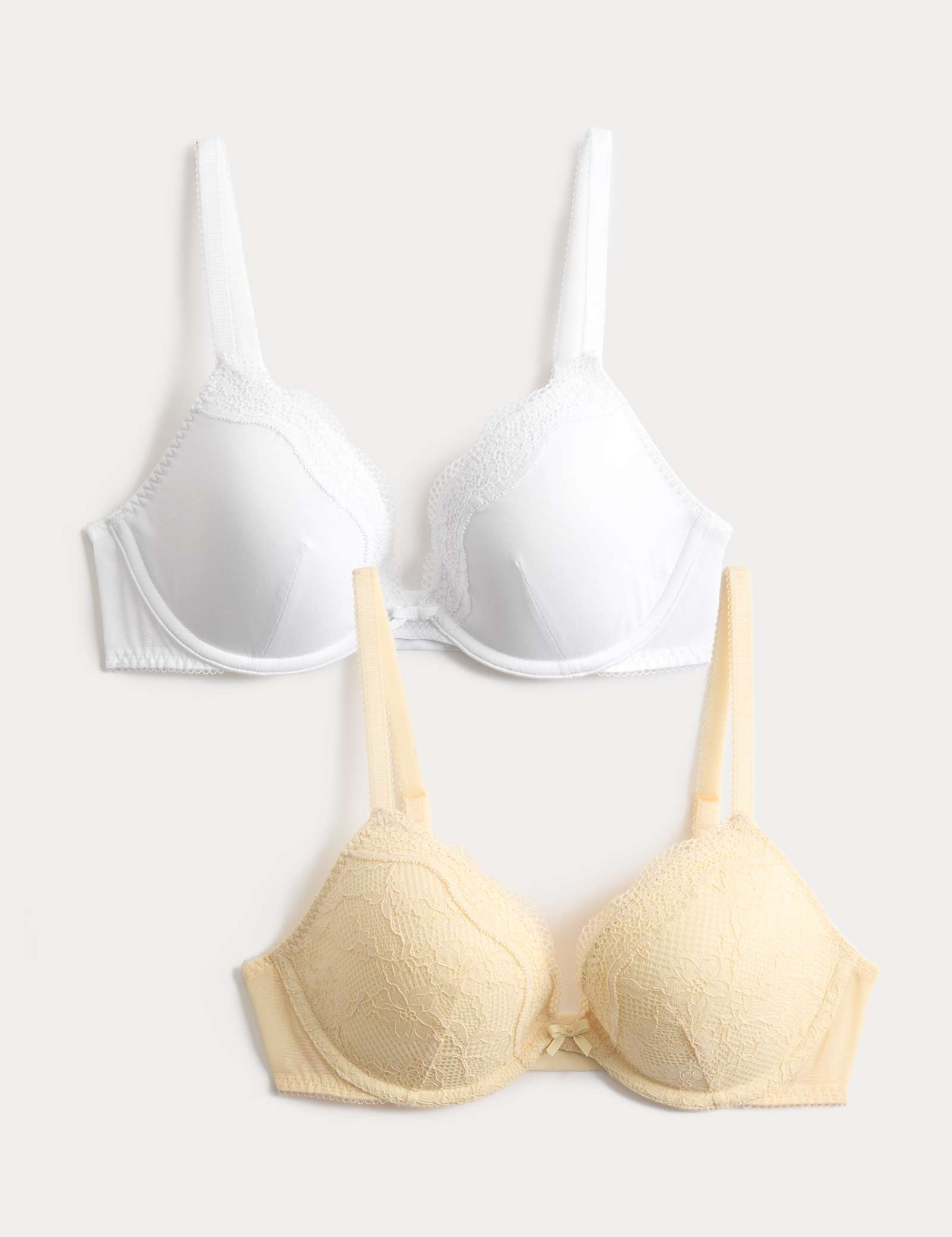 2 Pack Jasmine Lace Wired Plunge Bras (A-E) - image 5