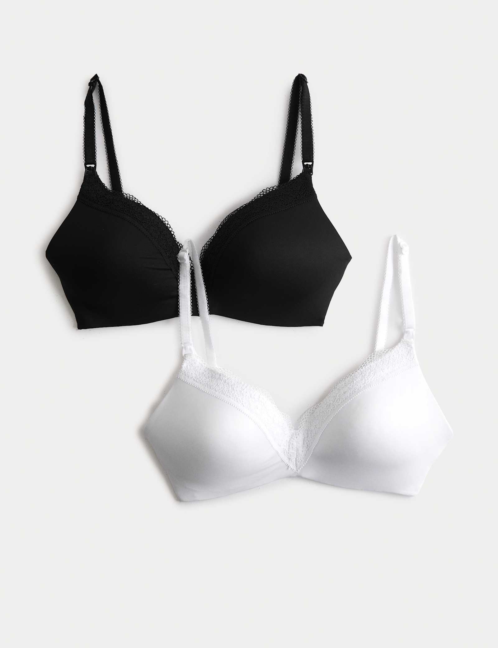 2pk Jasmine Lace Trim Maternity Nursing Bra B-G - image 1