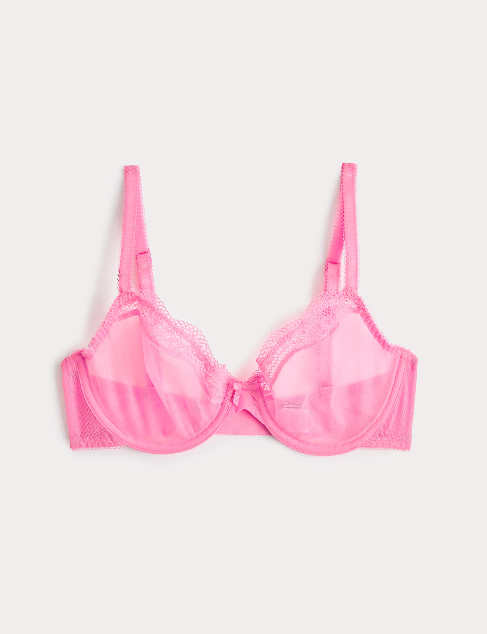 Jasmine Lace Sheer Wired Demi Cup Bra (A-E) - image 3