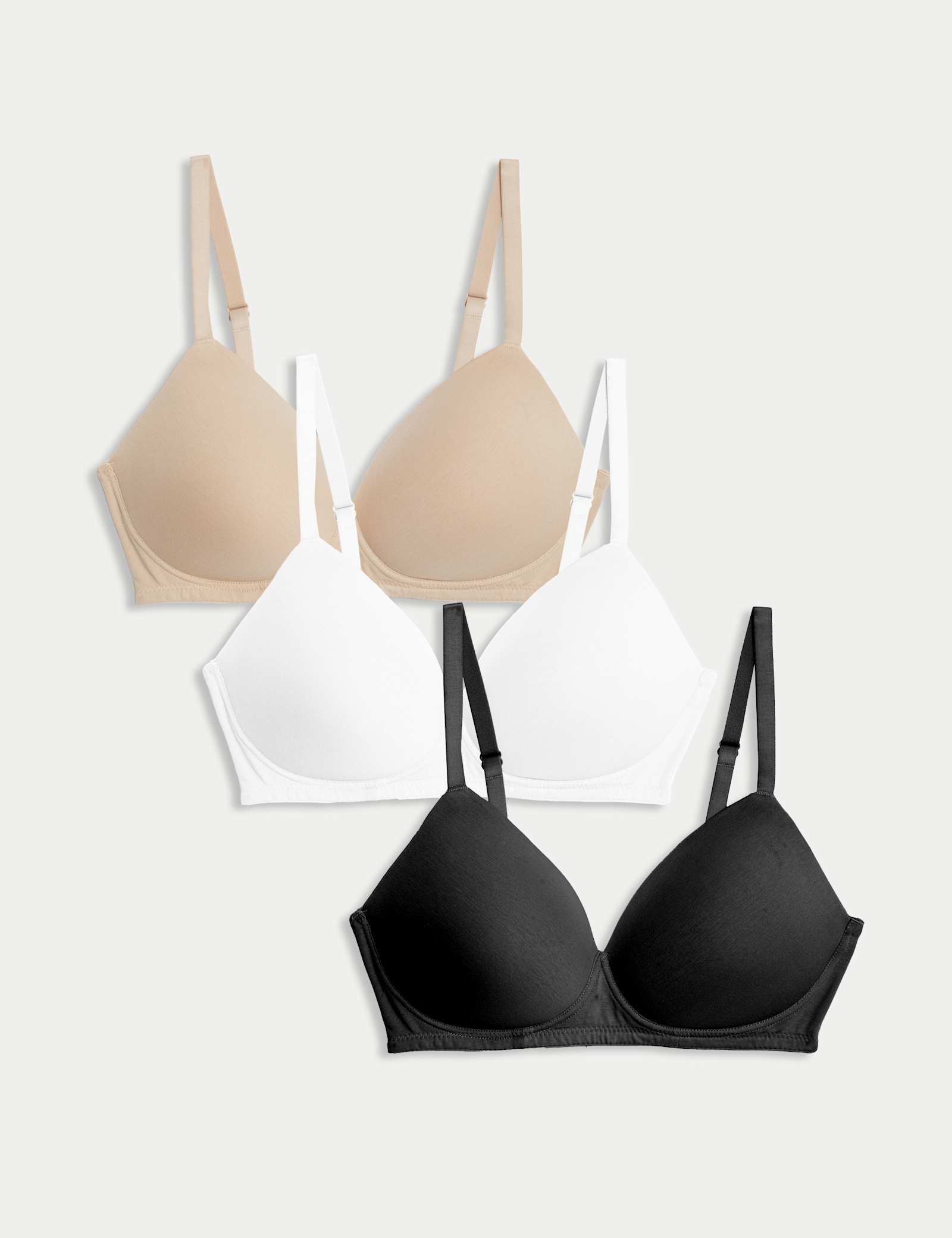 3pk Non Wired T-Shirt Bras A-E - image 5