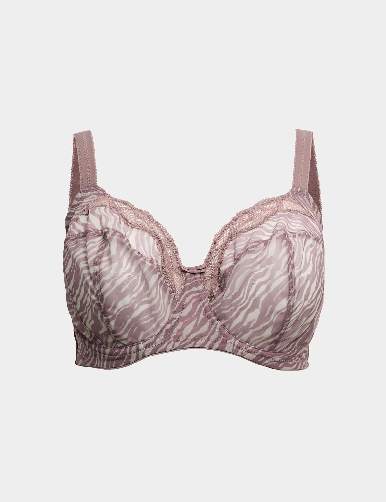 Printed Mesh Wired Extra Support Bra (F+) - image 1