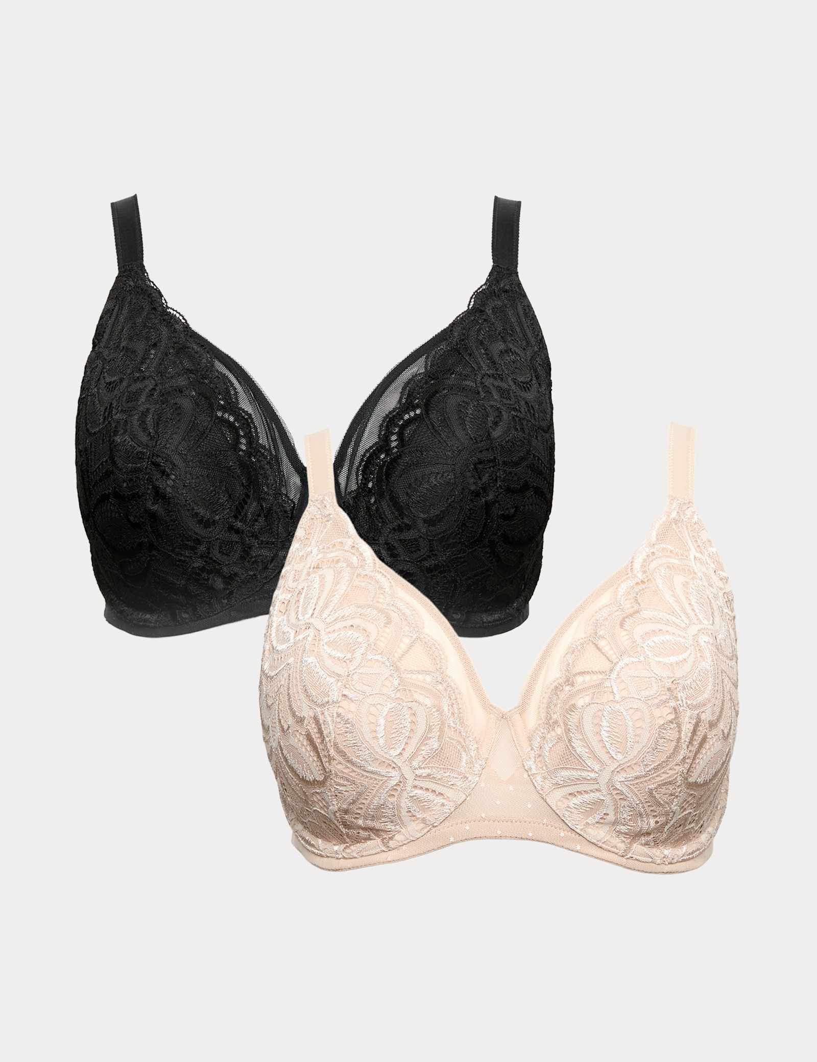 2 Pack Amelia Lace Natural Lift Full Cup Bras (F-H) - image 3