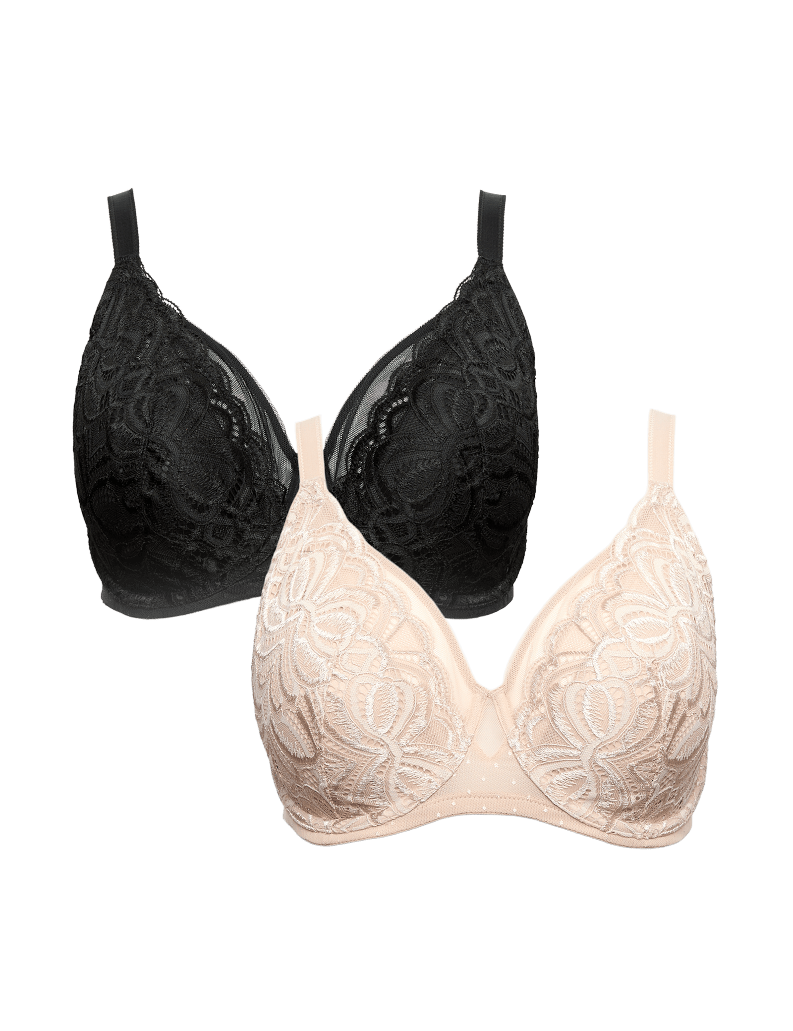 2 Pack Amelia Lace Natural Lift Full Cup Bras (F-H) - image 5