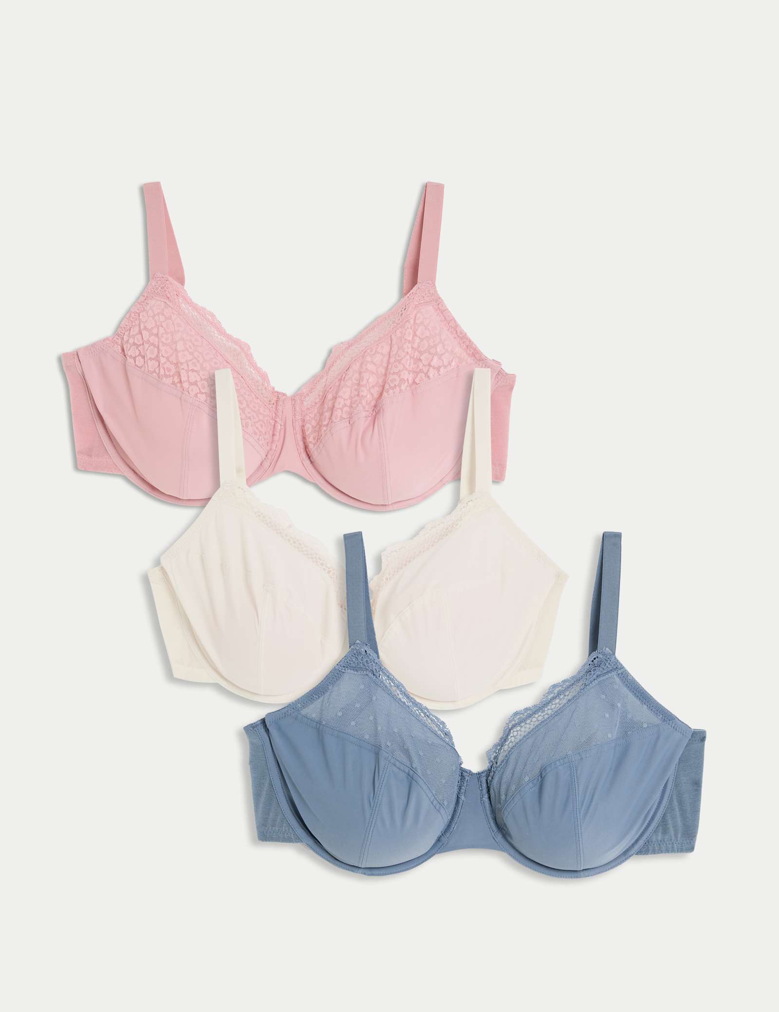 3pk Wired Full Cup Bras F-H - image 5