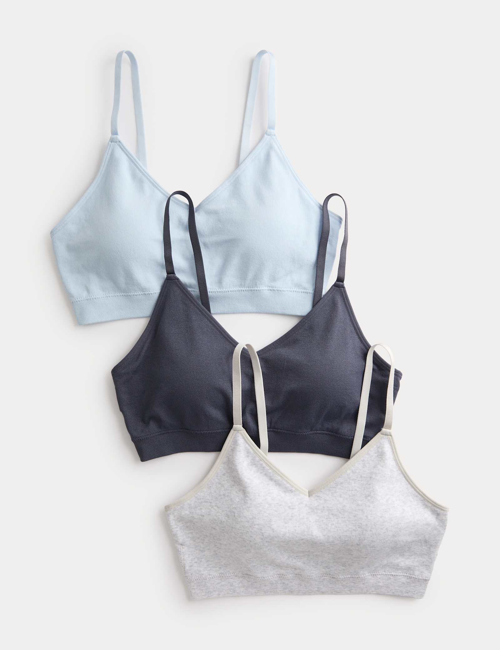 3pk Seamless Non Wired Bralettes - image 4