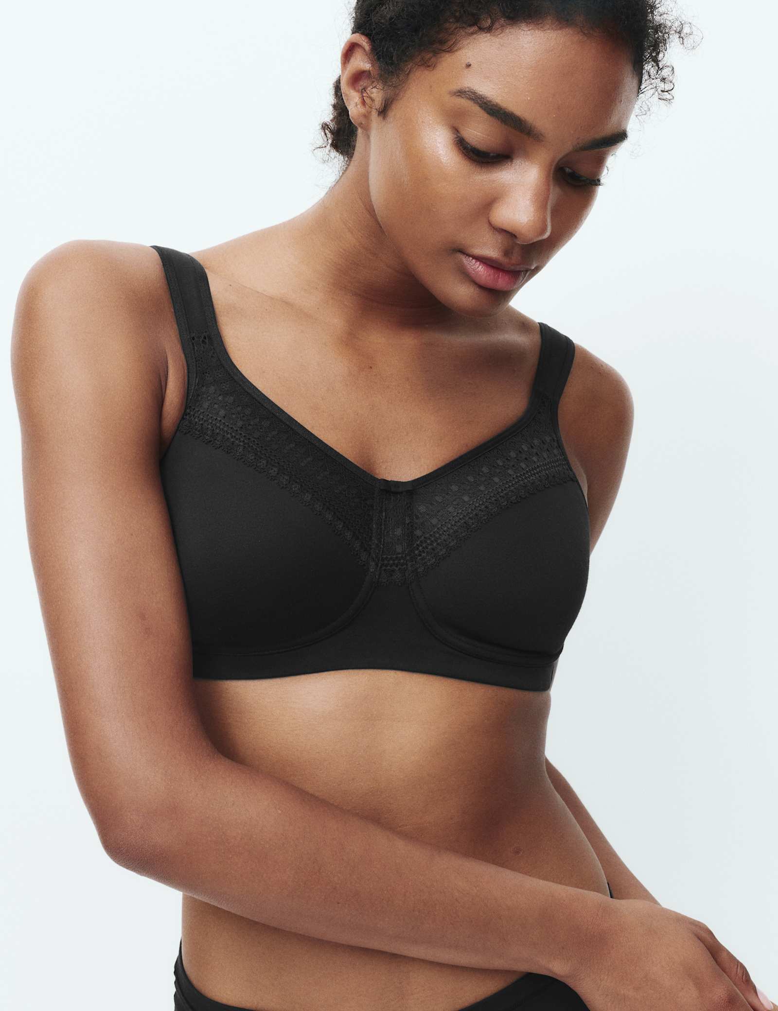 Cotton Blend & Lace Non Wired Total Support Bra B-H - image 5