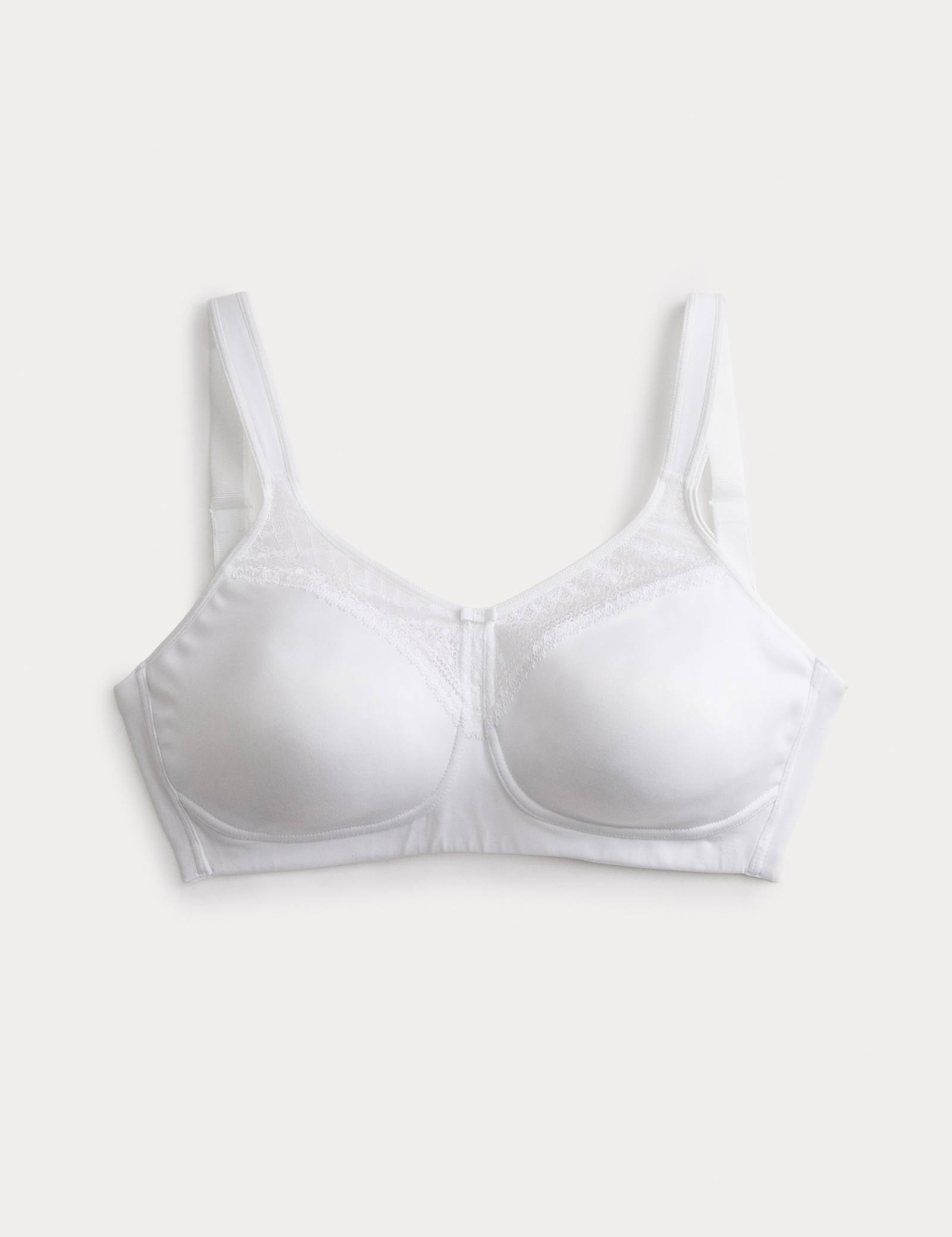 Cotton Blend & Lace Non Wired Total Support Bra B-H - image 2