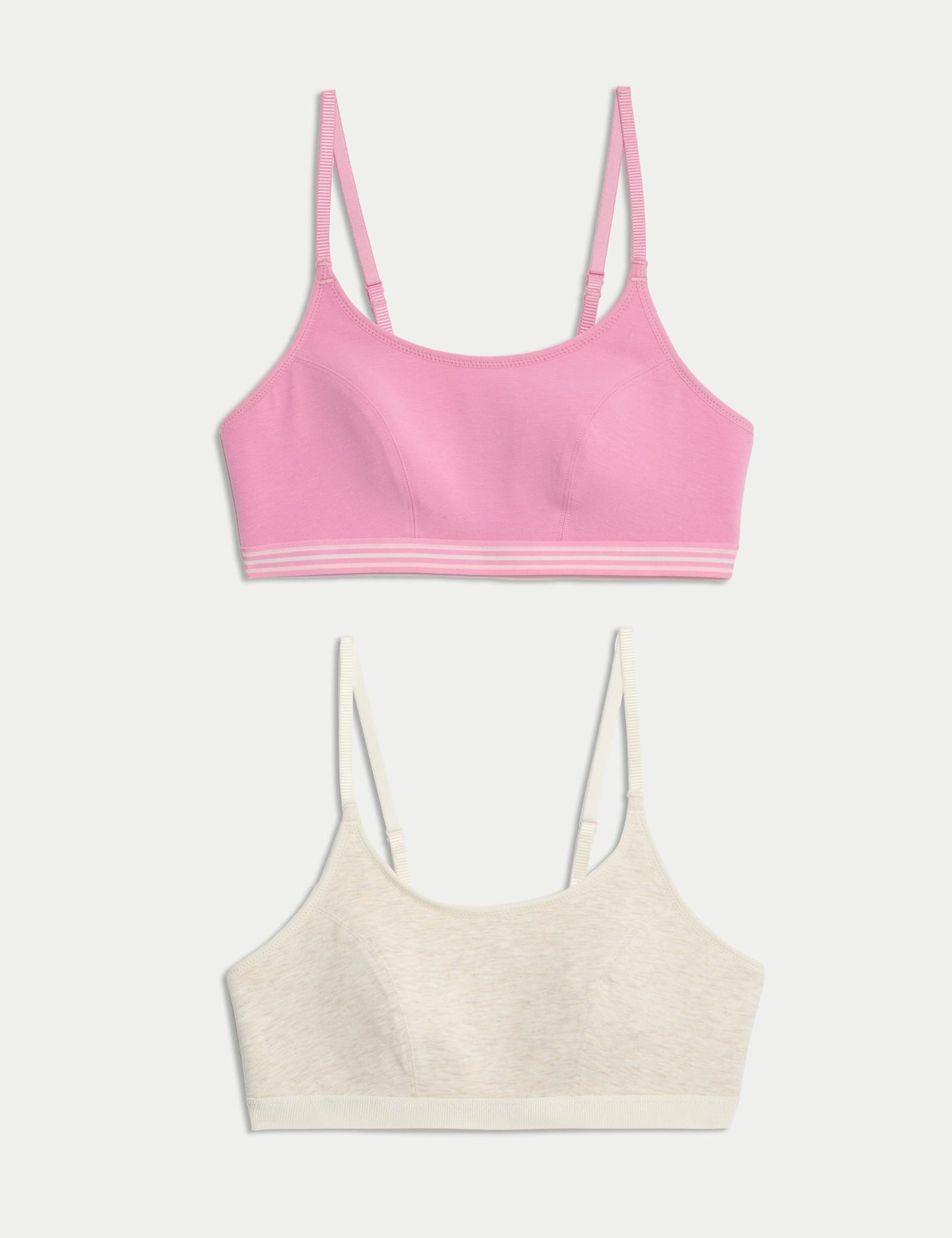 2pk Cotton First Bra Crop Tops - image 3