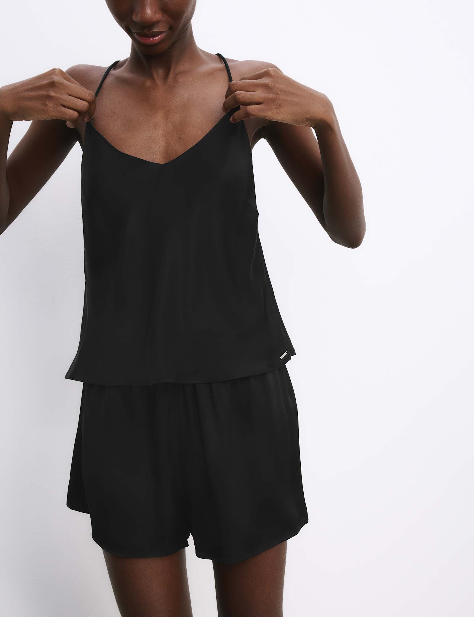Satin Cami Shortie Pyjama Set - image 3