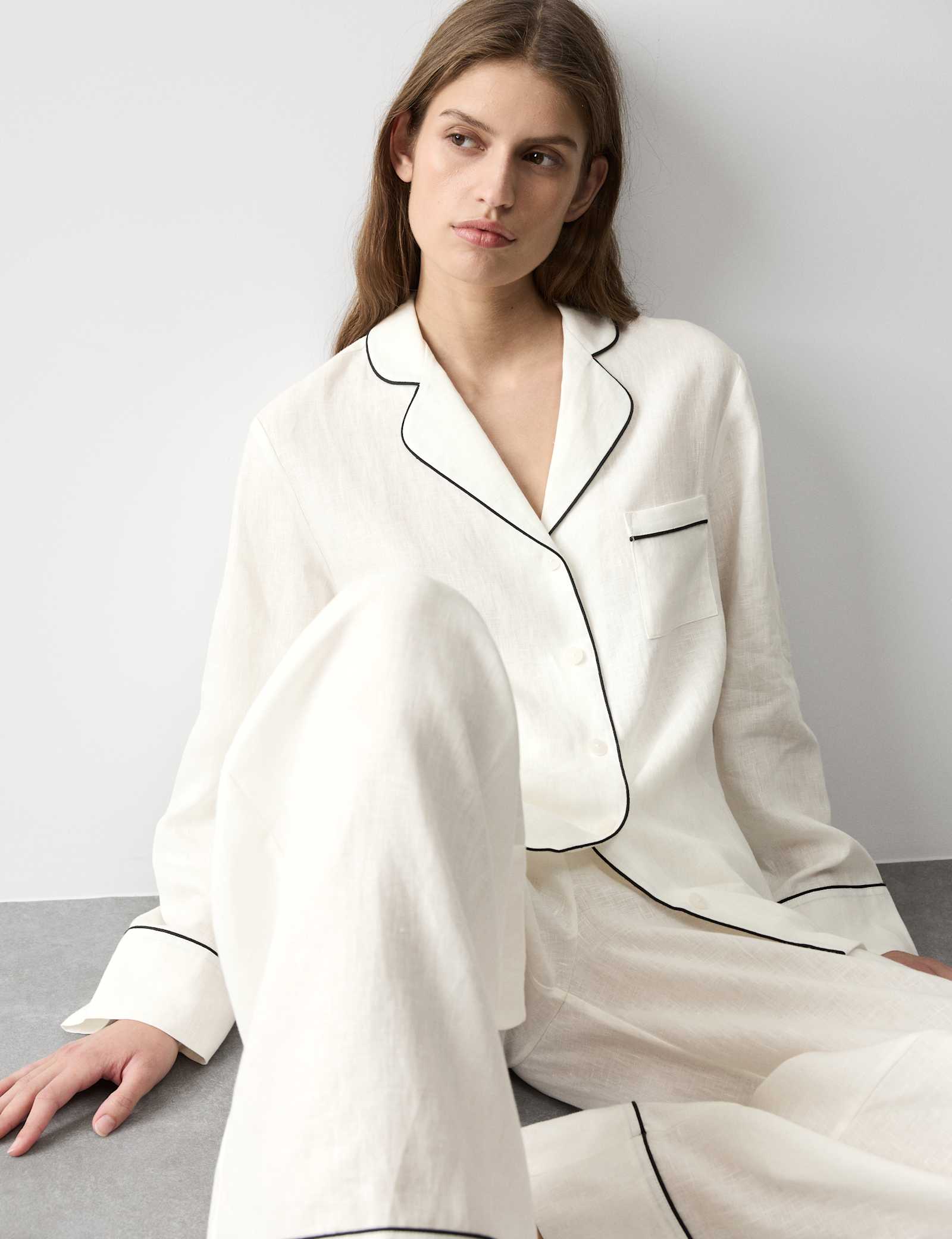 Pure Linen Revere Pyjama Set - image 2