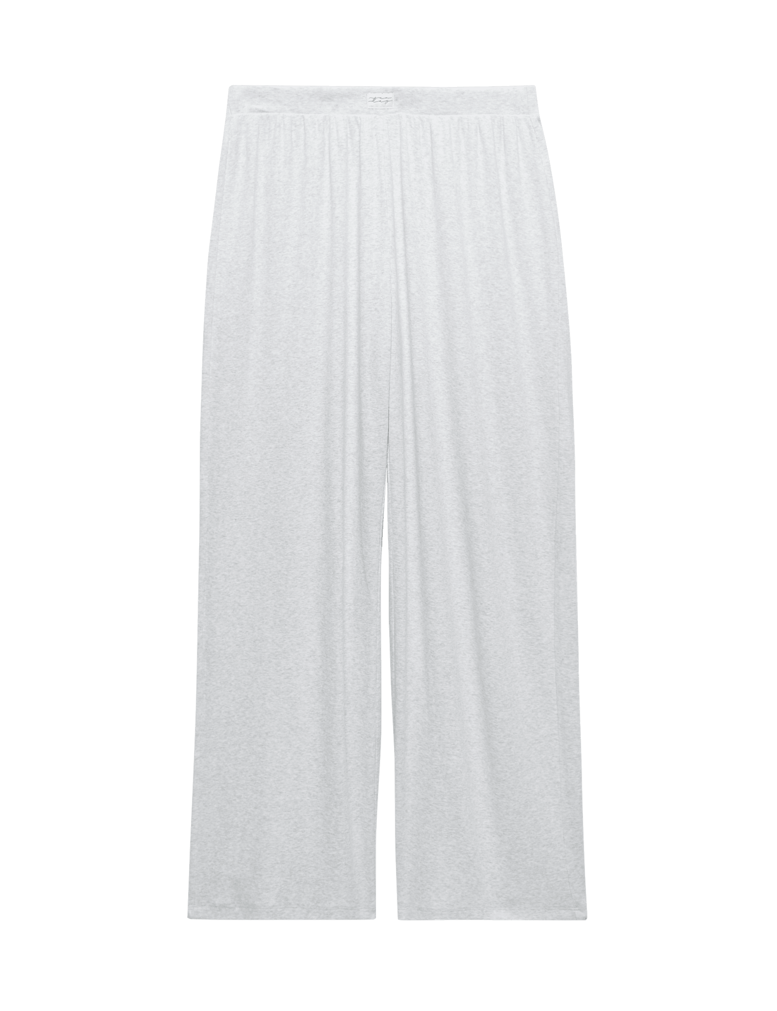 Cotton Rich Ribbed Wide Leg Pyjama Bottoms - image 3