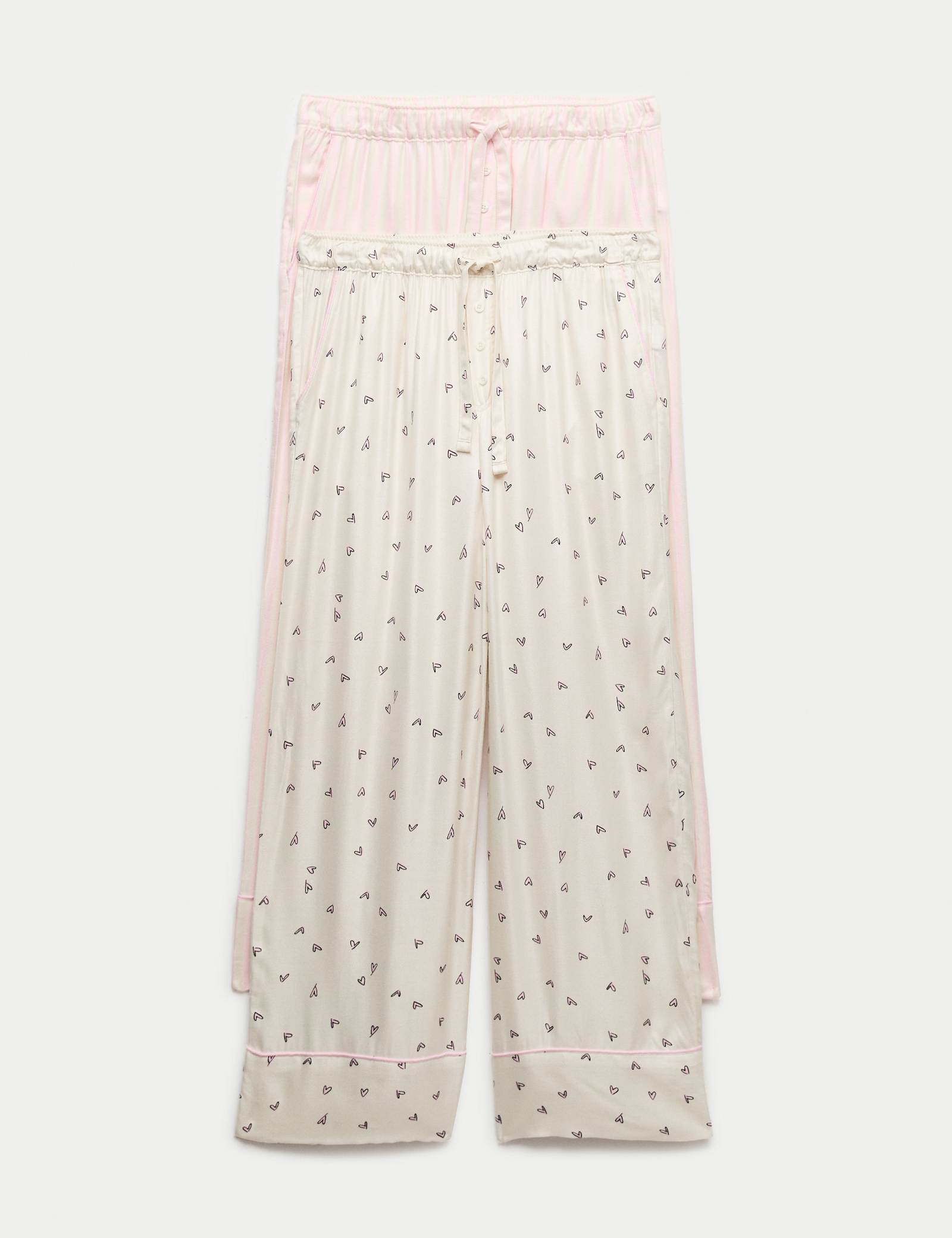 2 Pack Twill Wide Leg Pyjama Bottoms - image 4