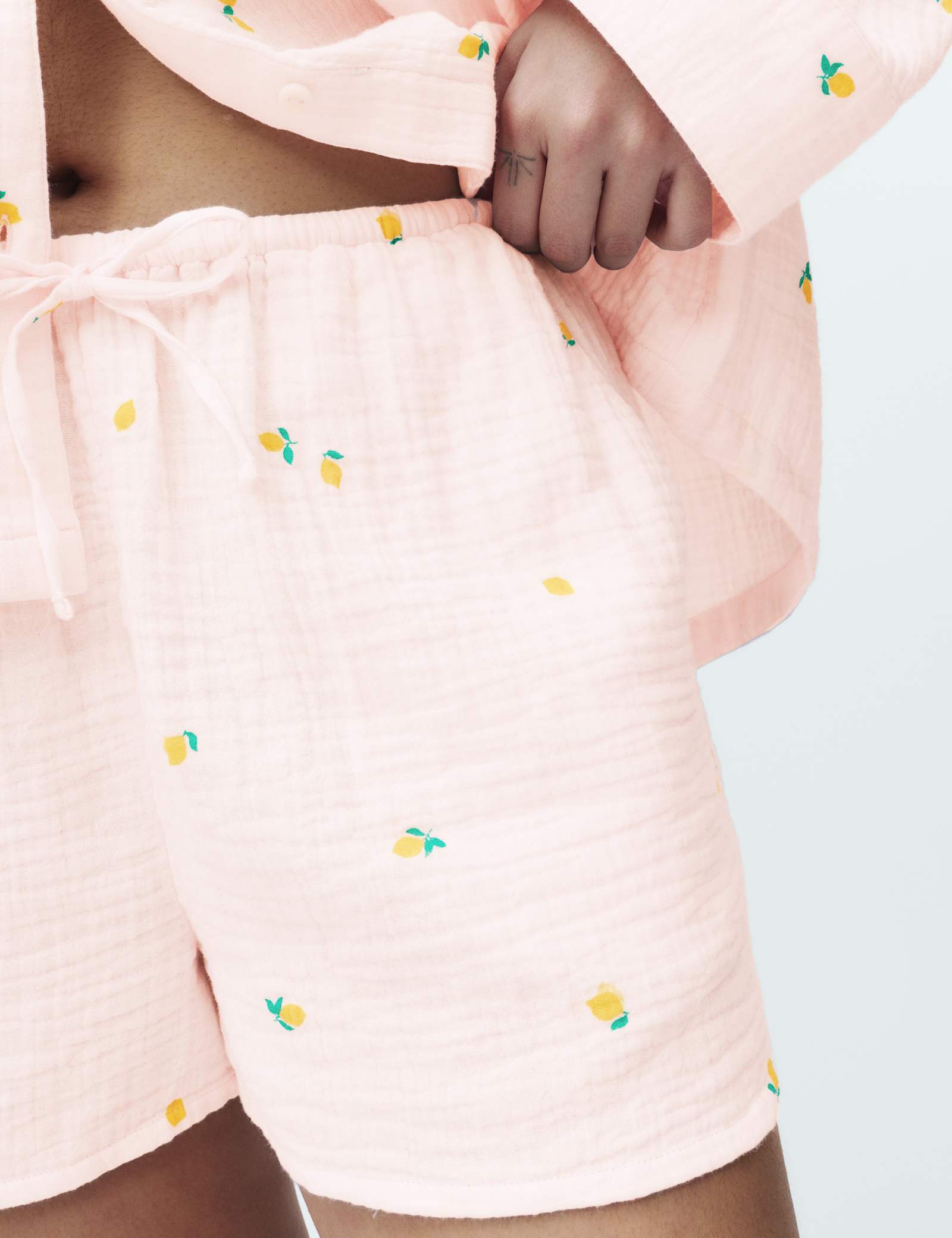 Pure Cotton Muslin Printed Shortie Set - image 5