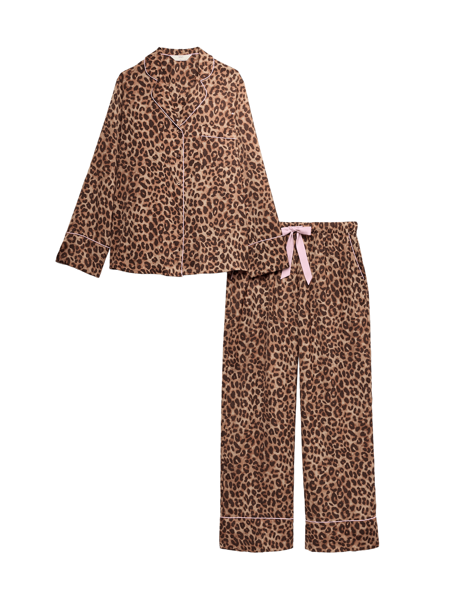 Dream Satin Animal Print Revere Pyjama Set - image 3