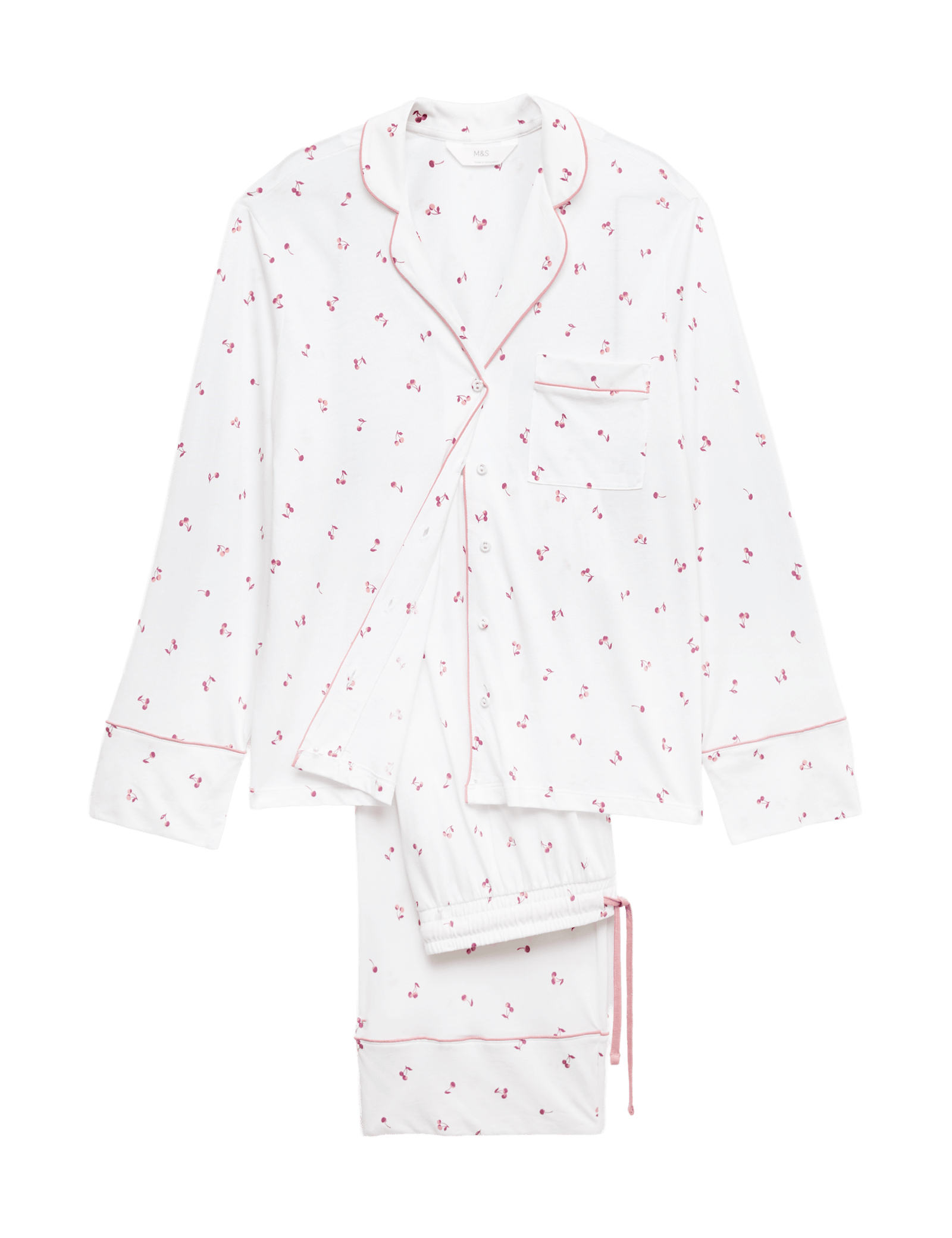 Cotton Modal Cherry Print Pyjama Set - image 3