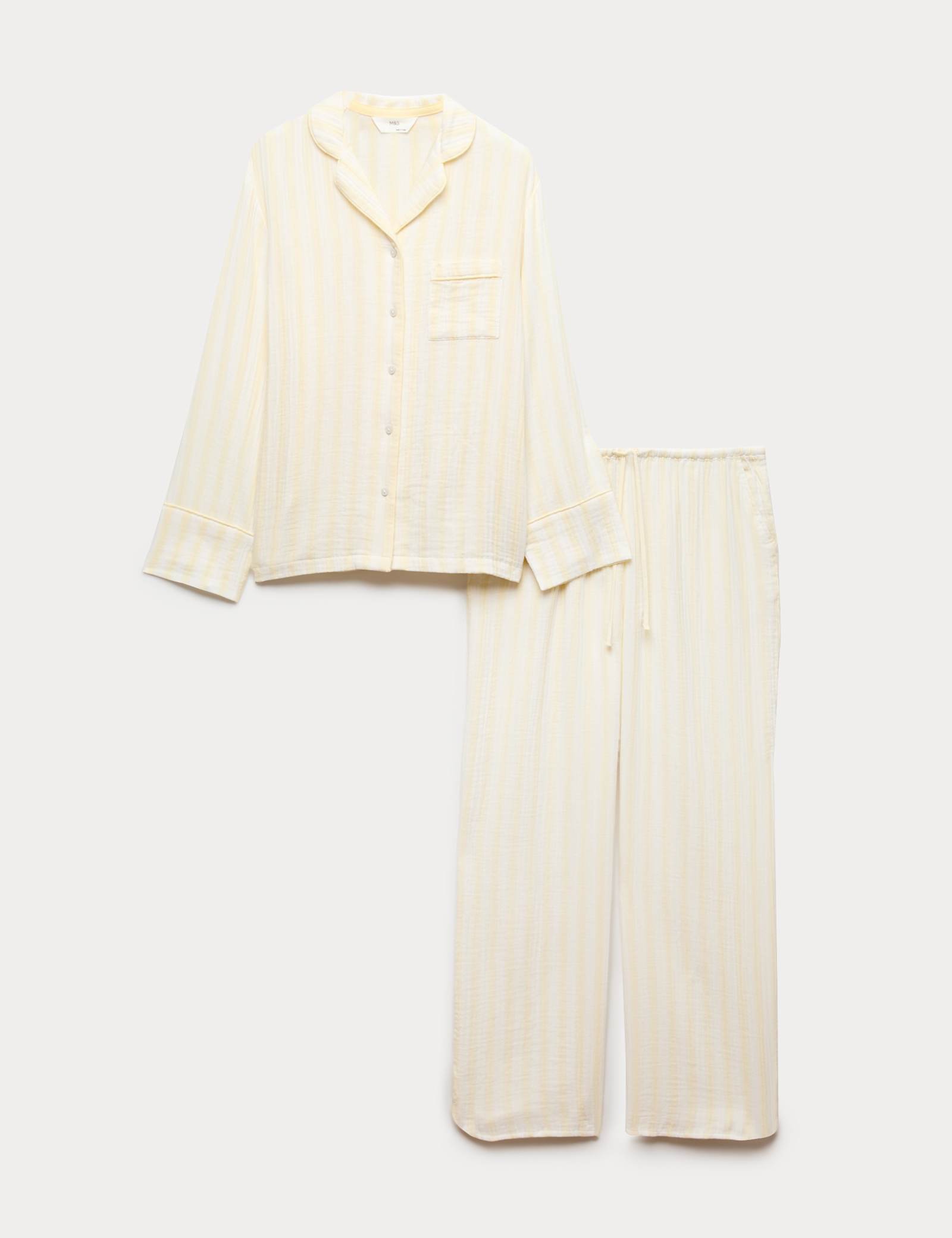 Muslin Striped Revere Pyjama Set - image 1
