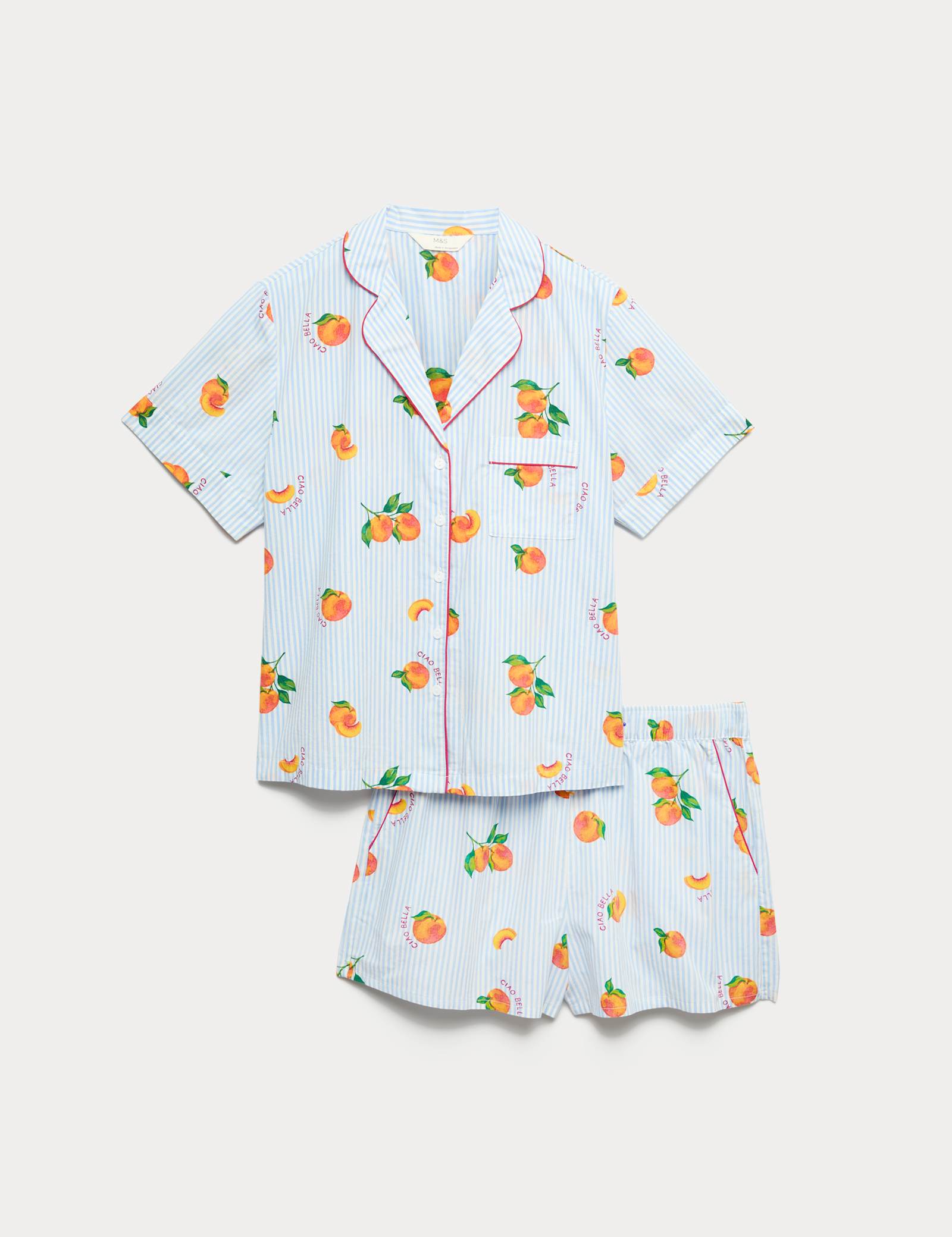 Pure Cotton Printed Shortie Set - image 2