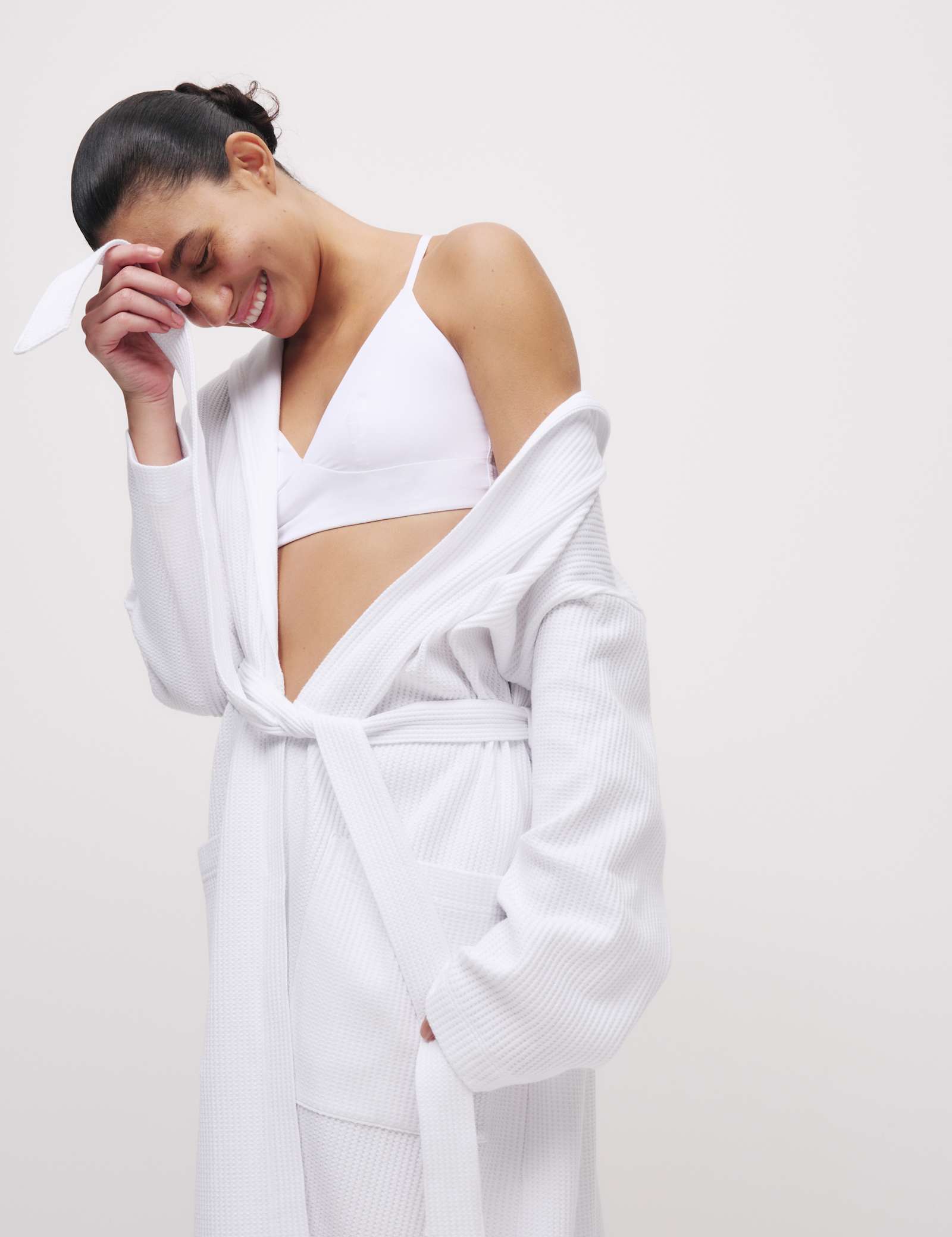 Jersey Waffle Dressing Gown - image 2